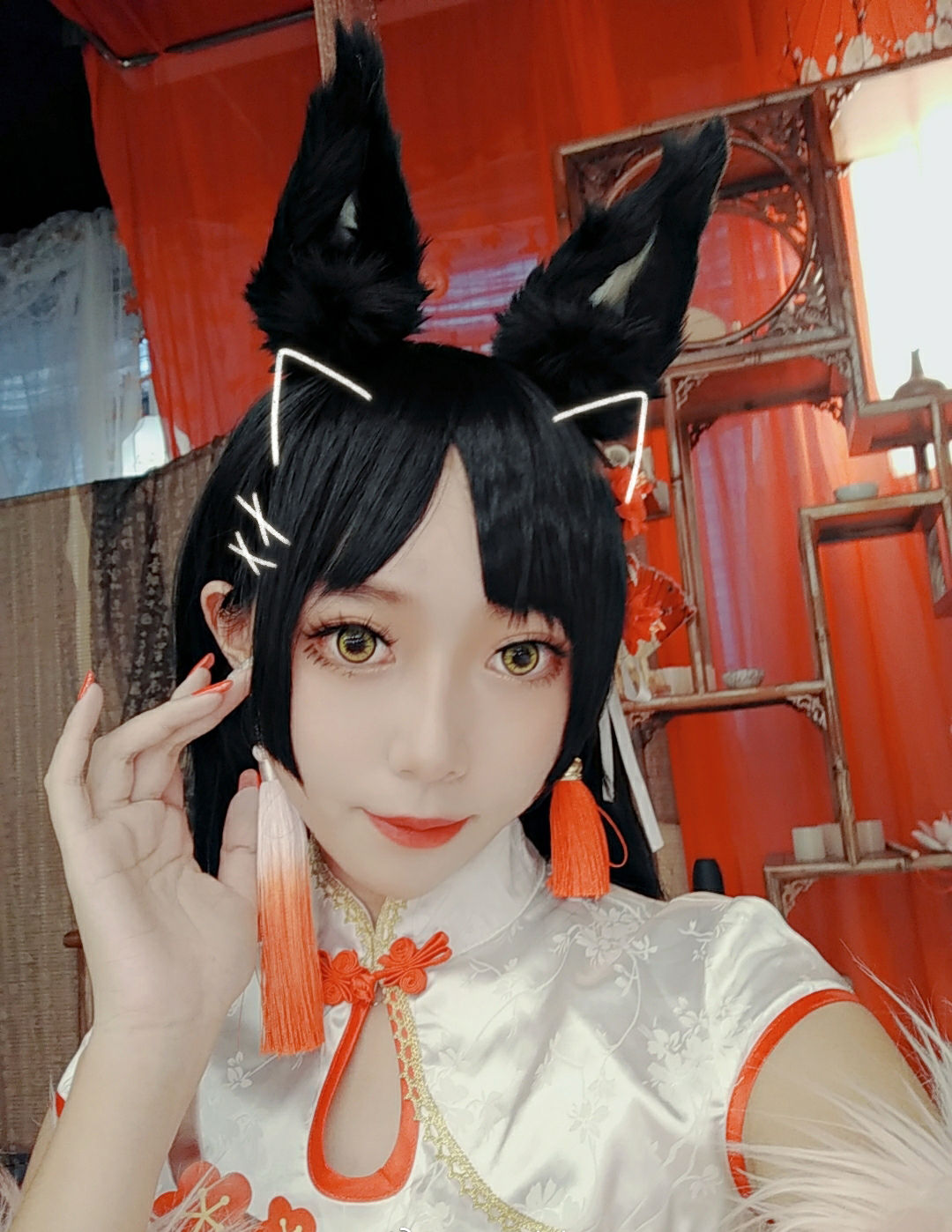 [Cosplay写真] 动漫博主Money冷冷 - 高雄红旗袍