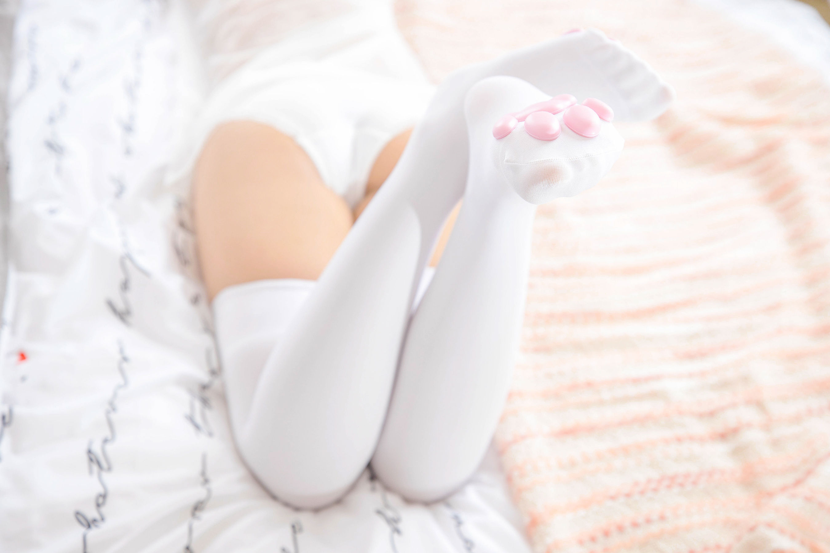 [Cosplay写真] 萝莉神楽坂真冬之おかえり - 白丝猫脚