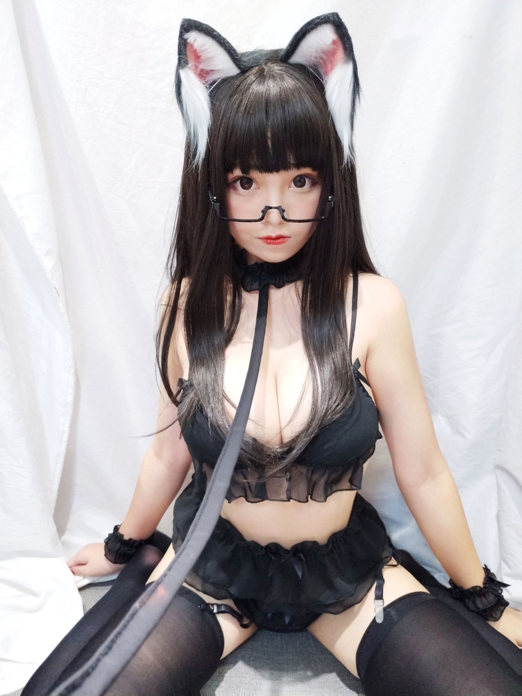 [Cosplay写真] 萌系小姐姐蜜汁猫裘 - 眼镜猫娘