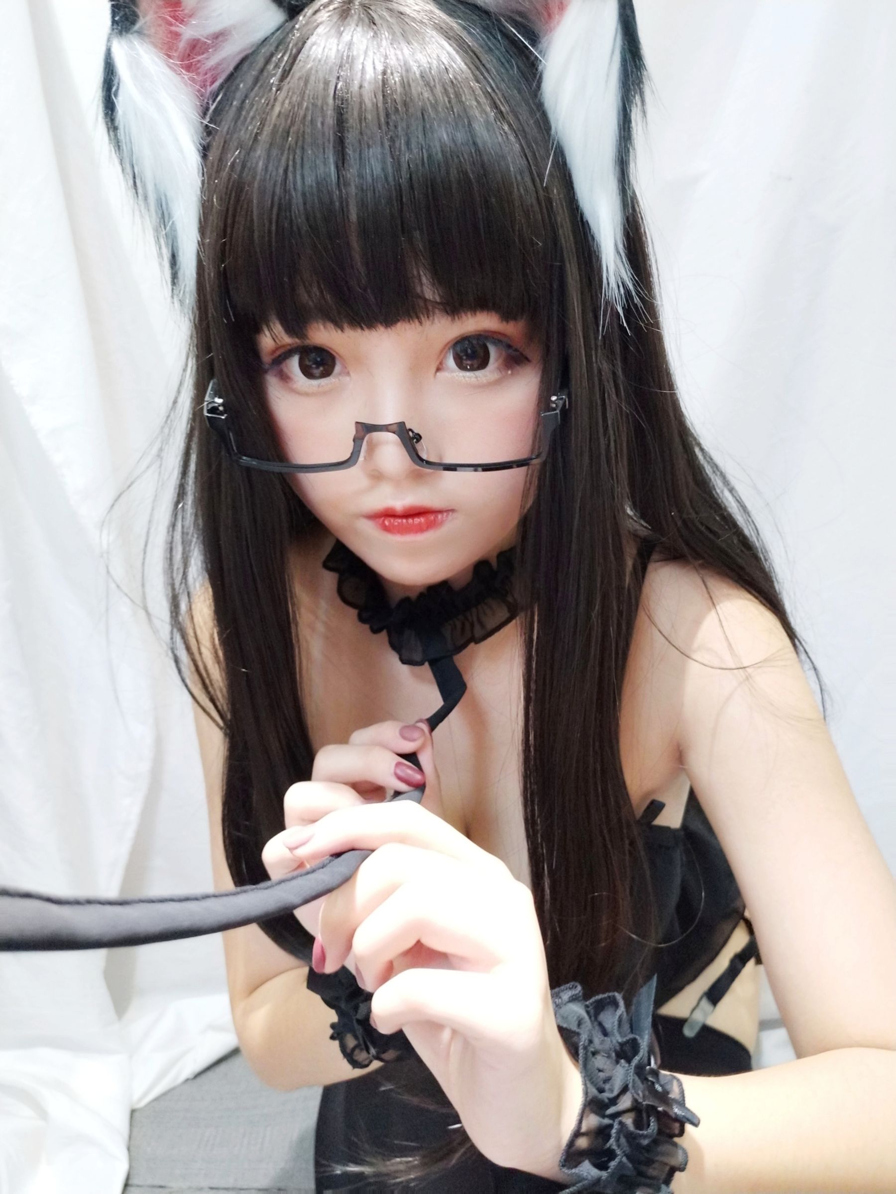 [Cosplay写真] 萌系小姐姐蜜汁猫裘 - 眼镜猫娘