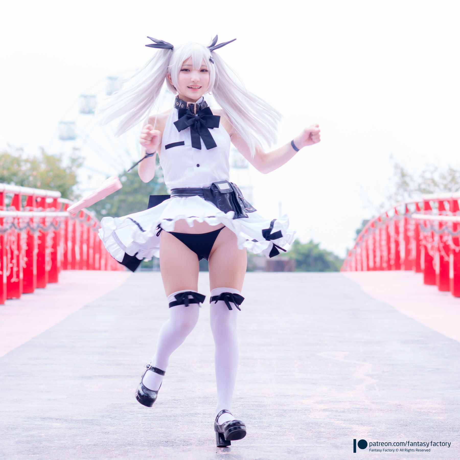 [Cosplay写真] 小丁 《Fantasy Factory》 - 2019.11 黑白 薄纱 网袜