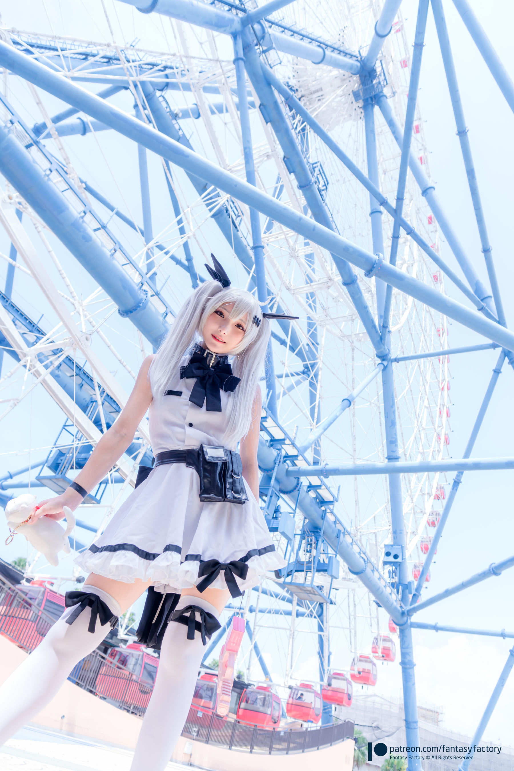 [Cosplay写真] 小丁 《Fantasy Factory》 - 2019.11 黑白 薄纱 网袜