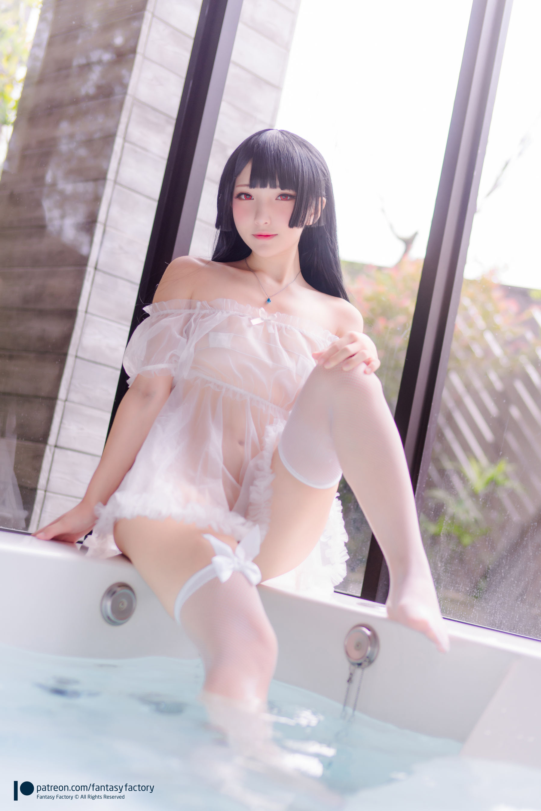 [Cosplay写真] 小丁 《Fantasy Factory》 - 2019.11 黑白 薄纱 网袜