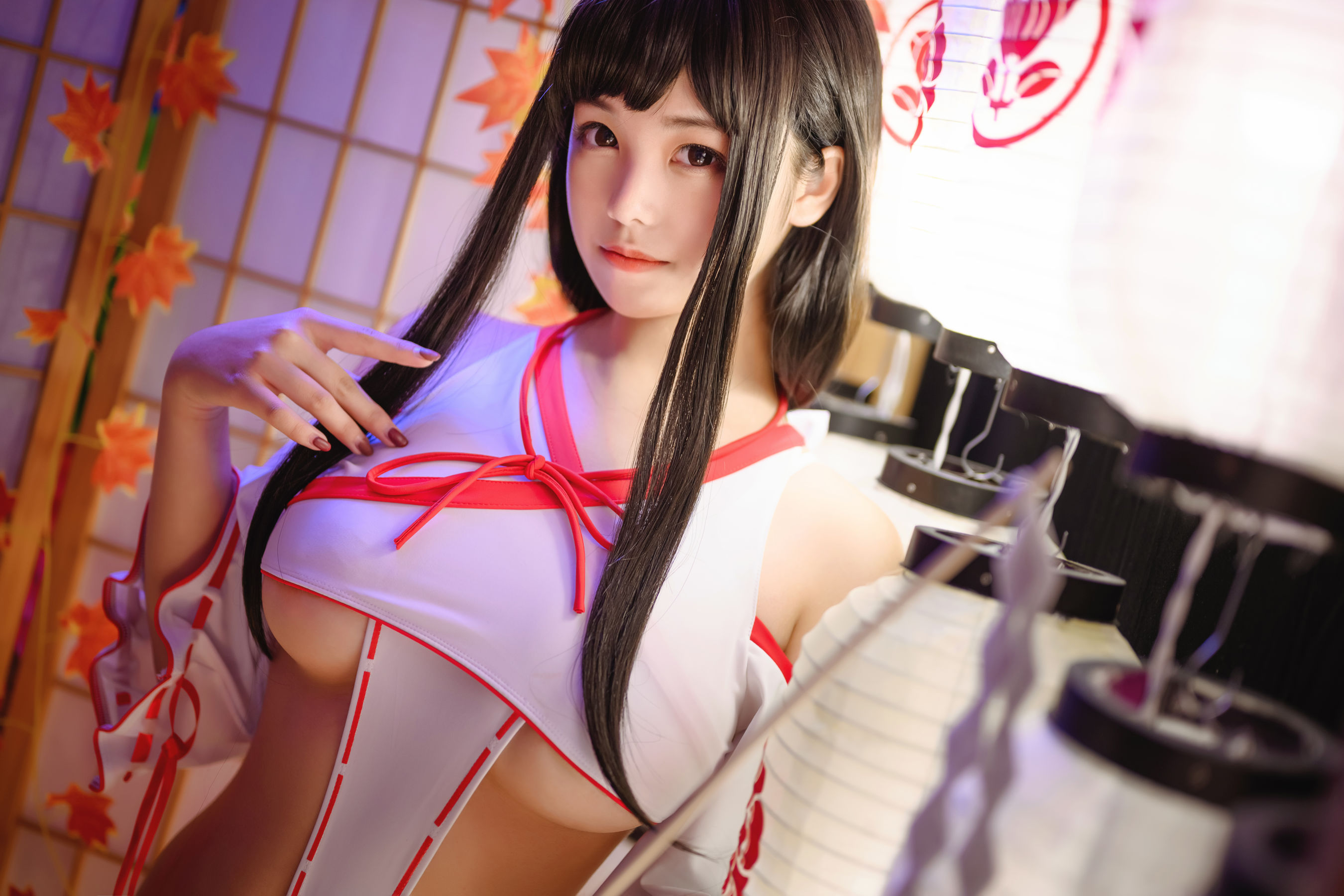[Cosplay写真] 萌系小姐姐蜜汁猫裘 - 巫女
