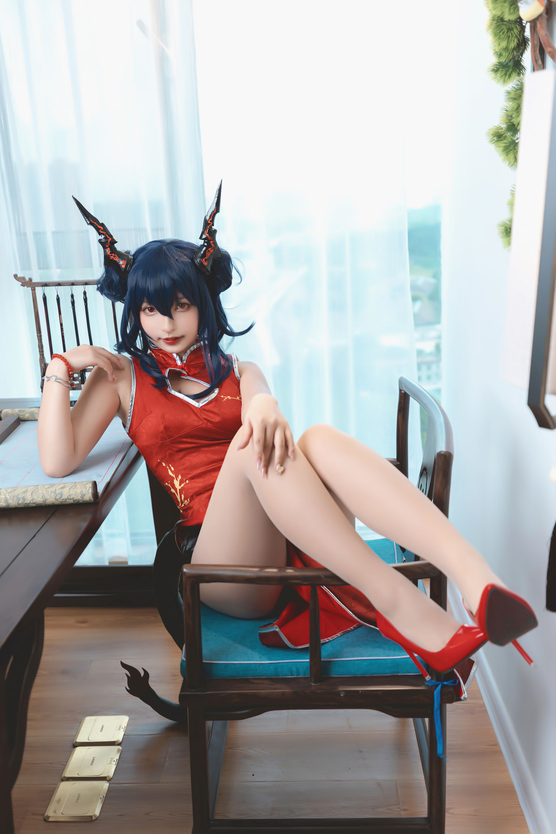 [Cosplay写真] 萝莉神楽坂真冬 - 旗袍魔女