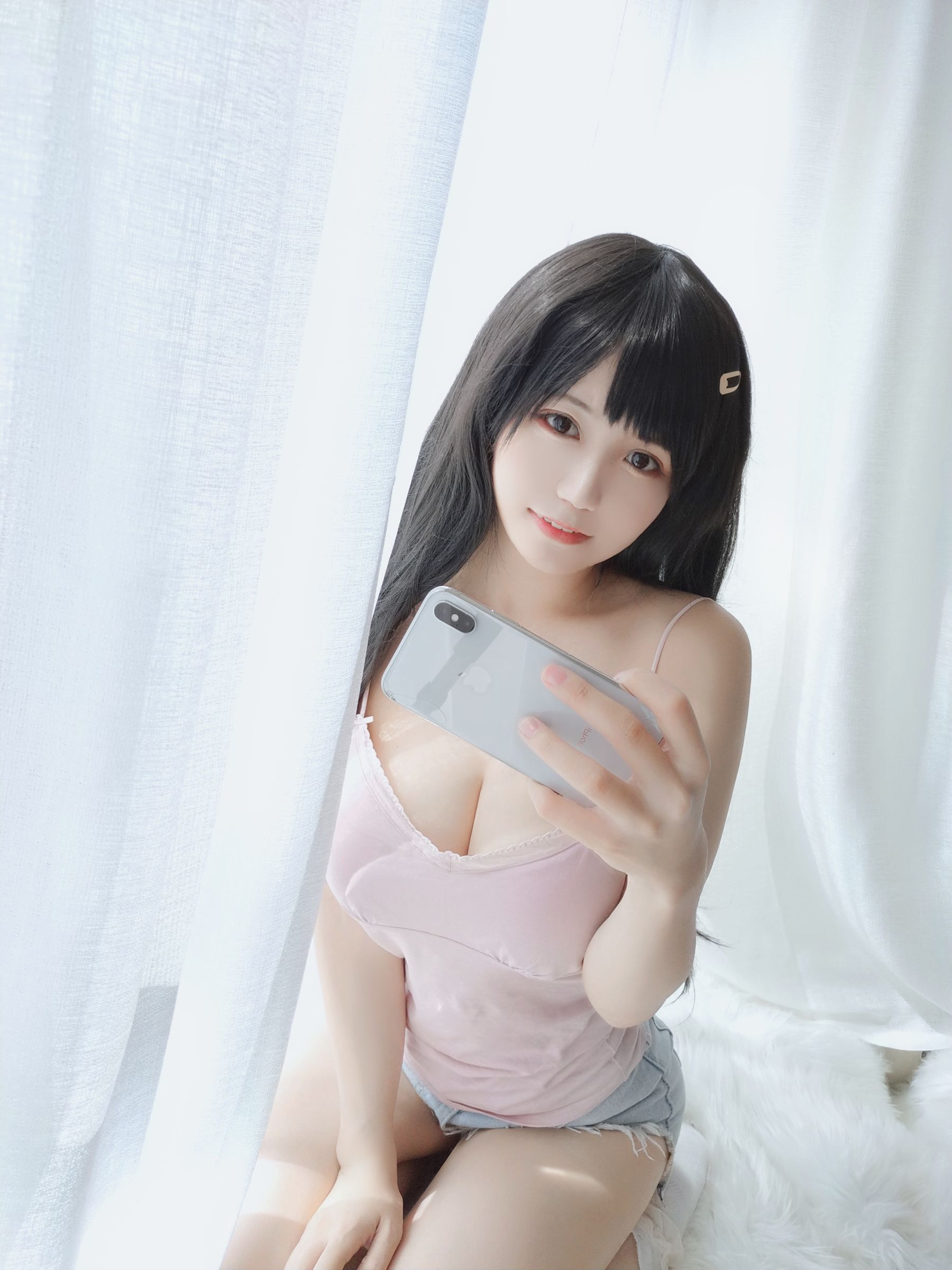 [Cosplay写真] 动漫博主小仓千代w - 粉色吊带