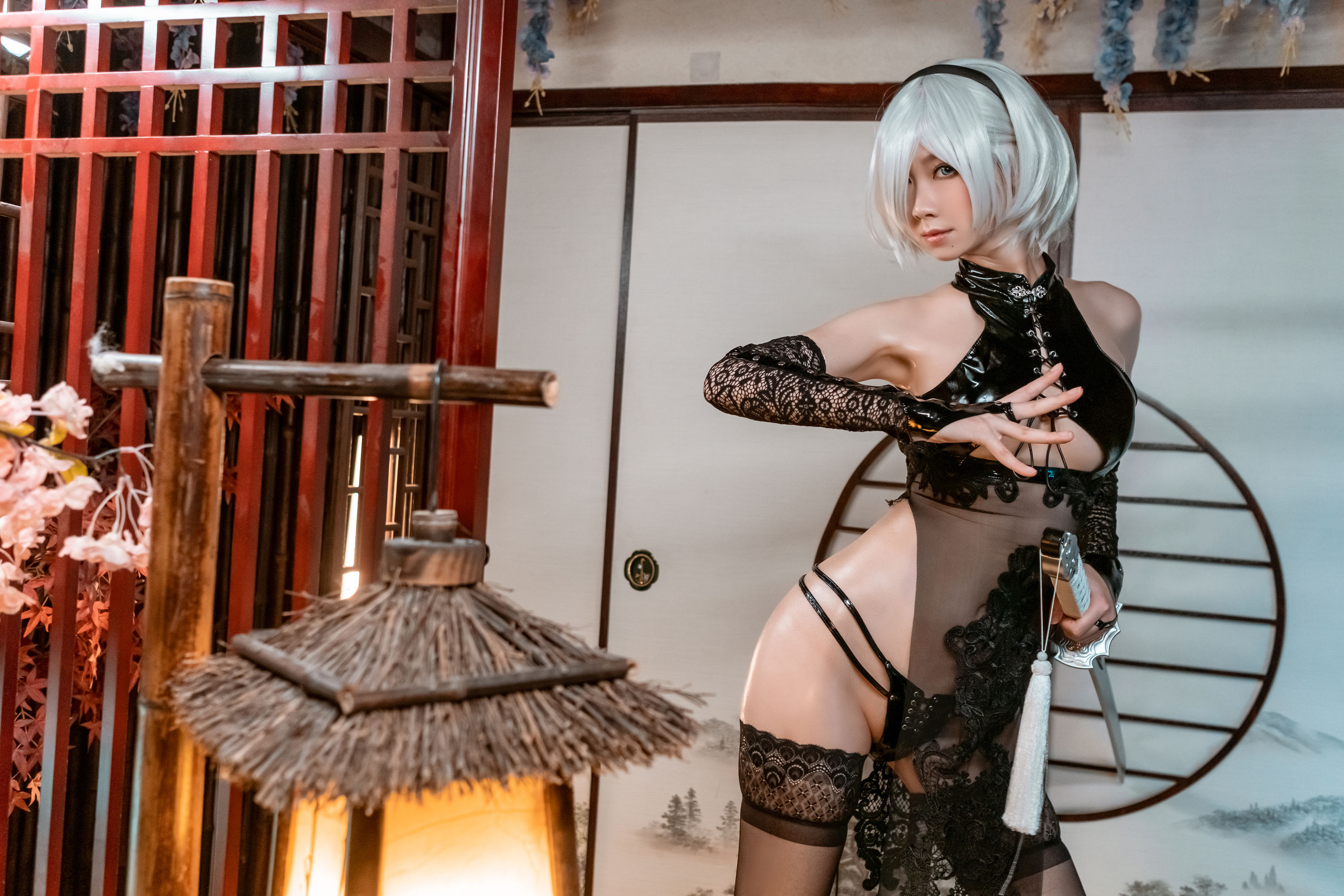 [Cosplay写真] izumi泉桃子福利 - 2B靡烟旗袍
