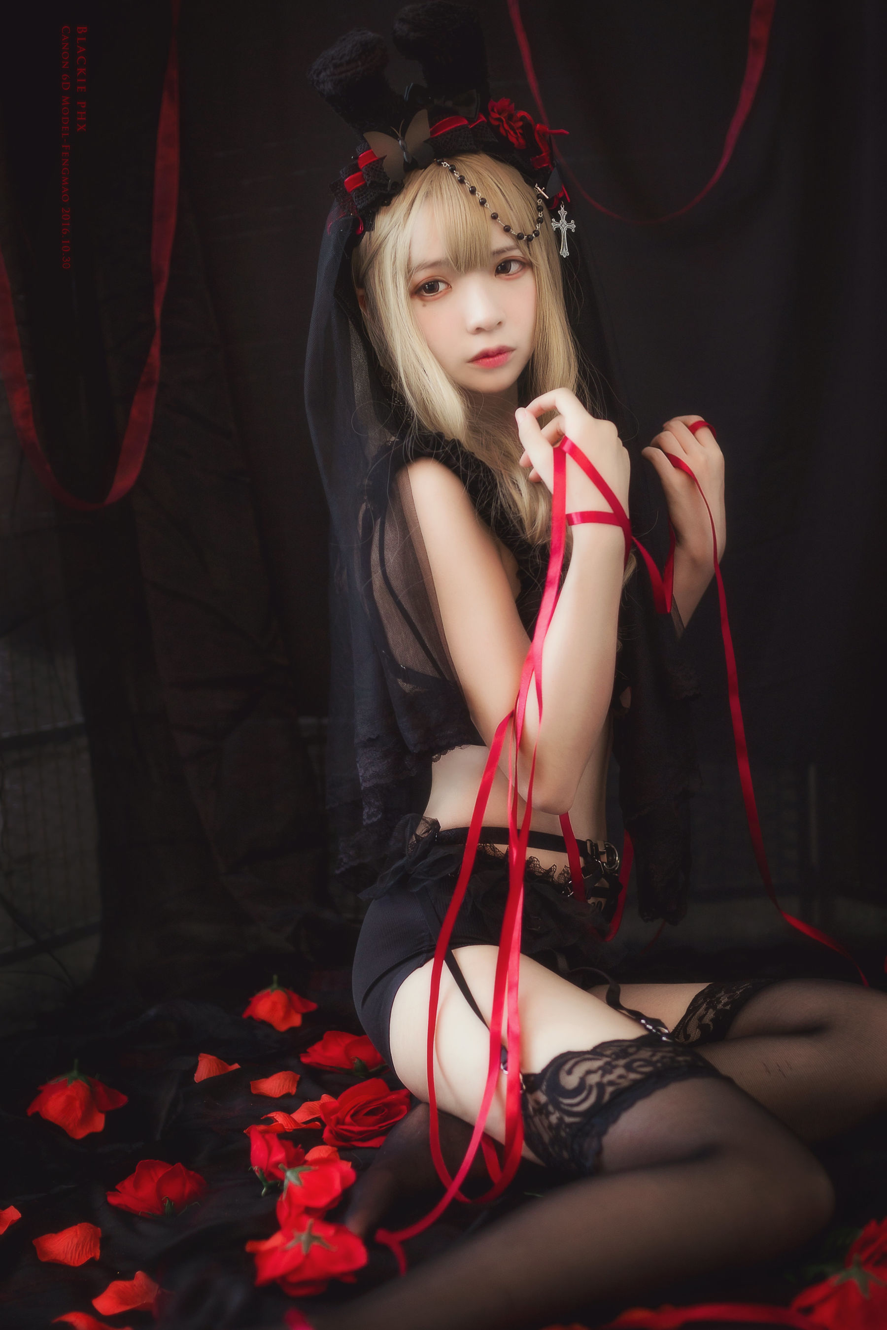 [Cosplay写真] 疯猫ss - 黑色玫瑰