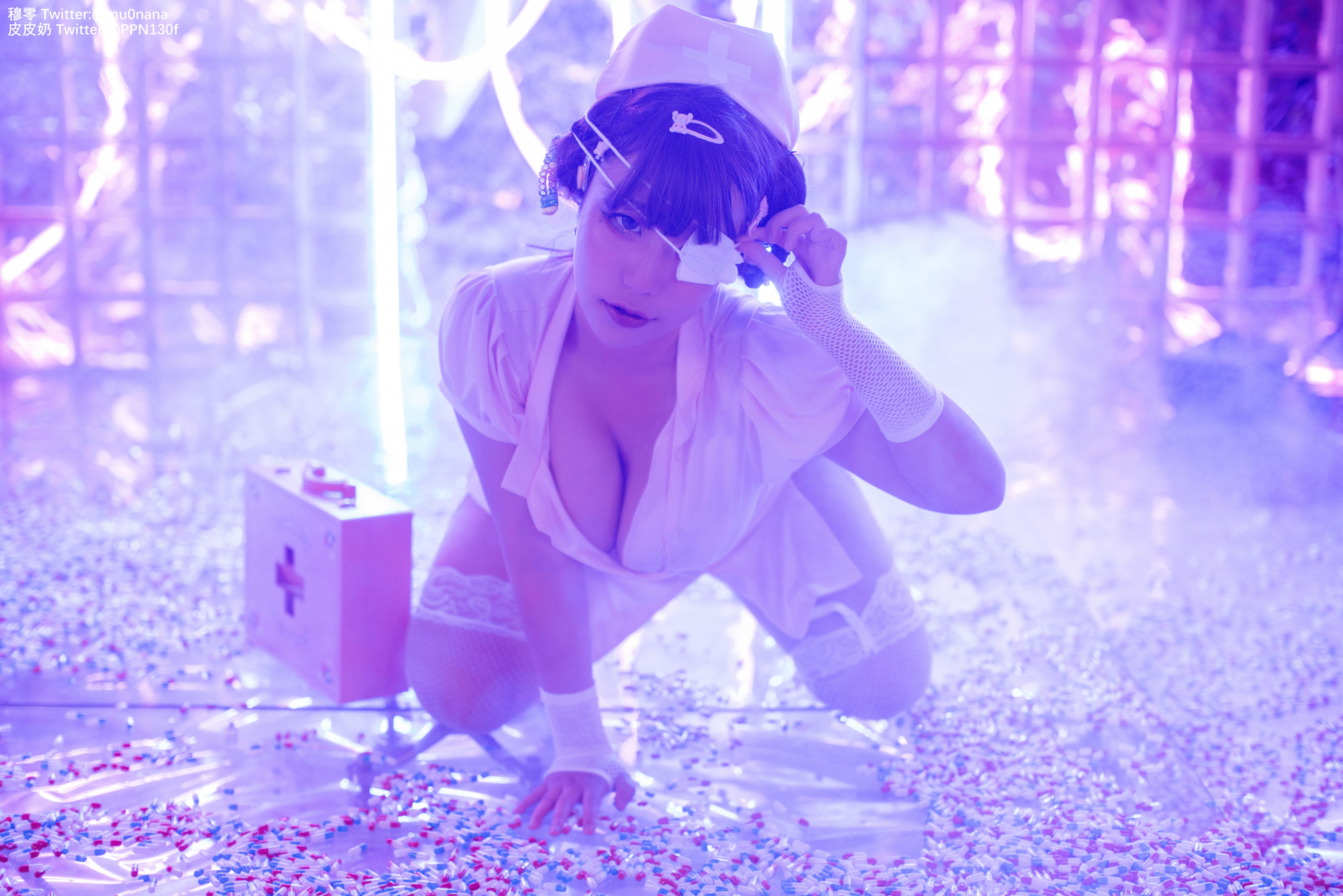 [Cosplay写真] 皮皮奶可可爱了啦 - 万圣节邪恶护士