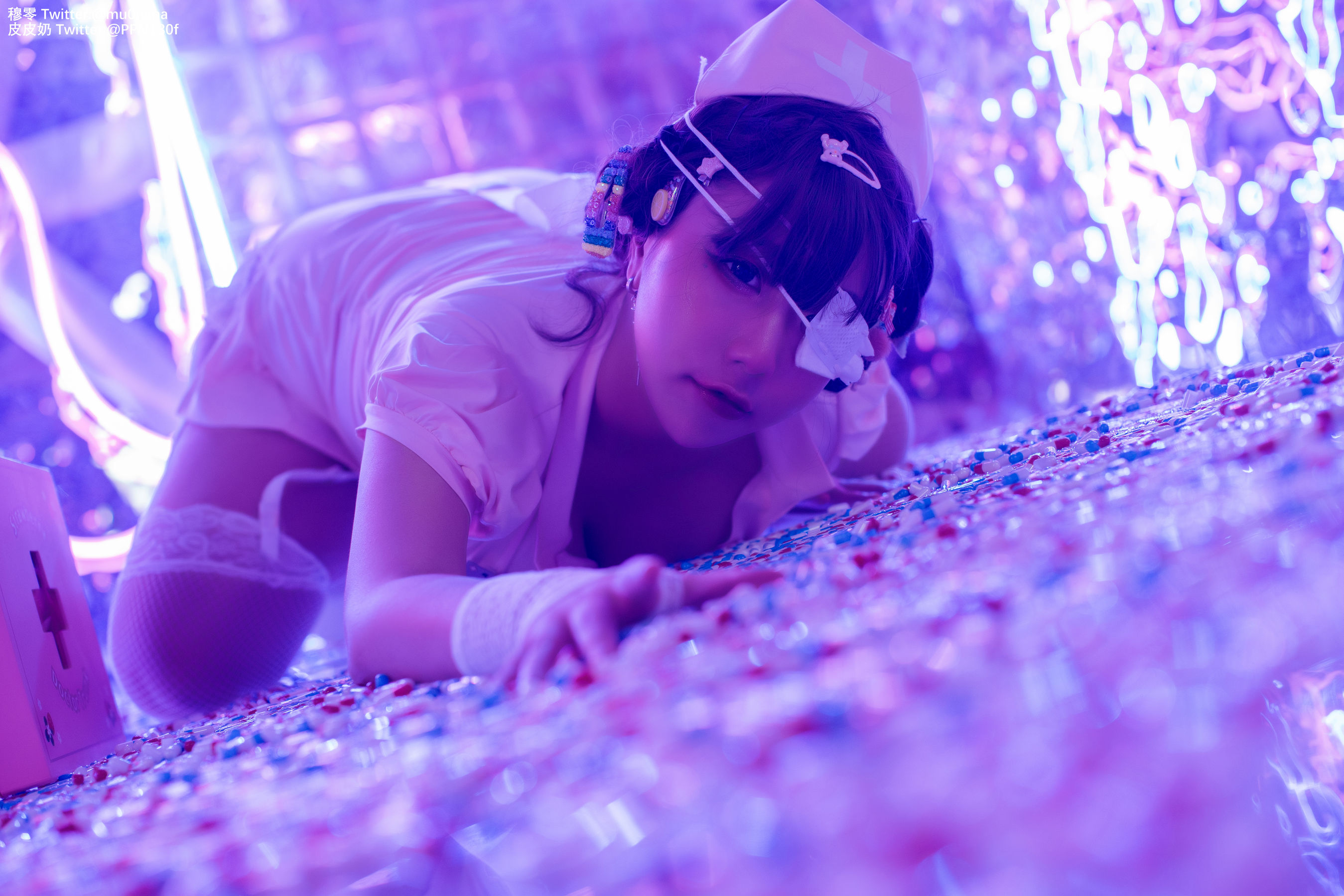 [Cosplay写真] 皮皮奶可可爱了啦 - 万圣节邪恶护士