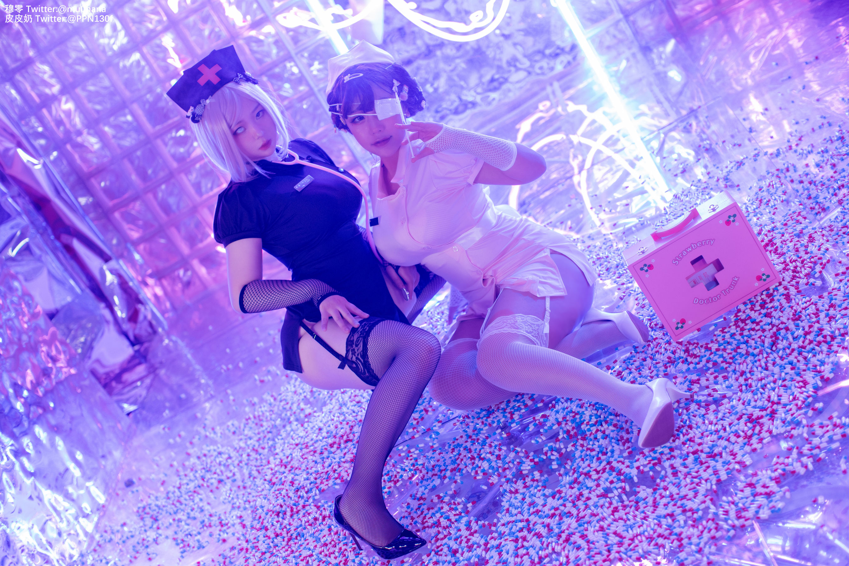 [Cosplay写真] 皮皮奶可可爱了啦 - 万圣节邪恶护士