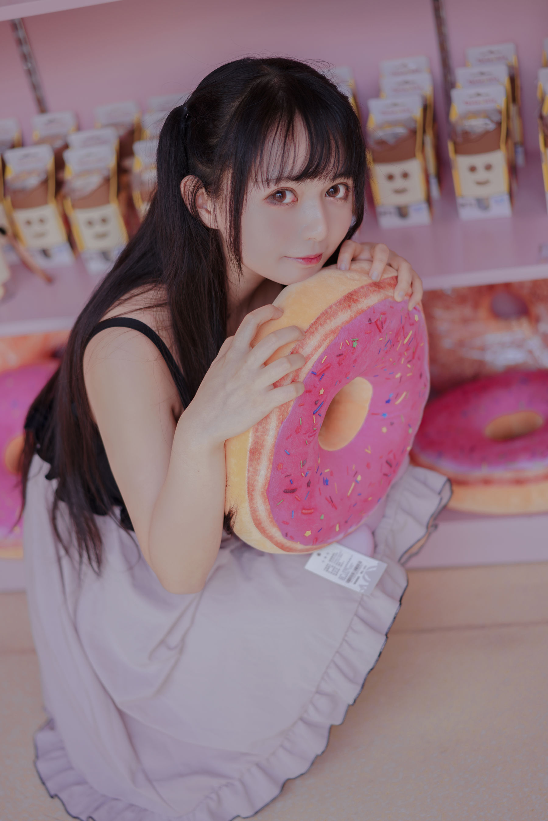 [Cosplay写真] 大眼萌妹黑猫猫OvO - pink