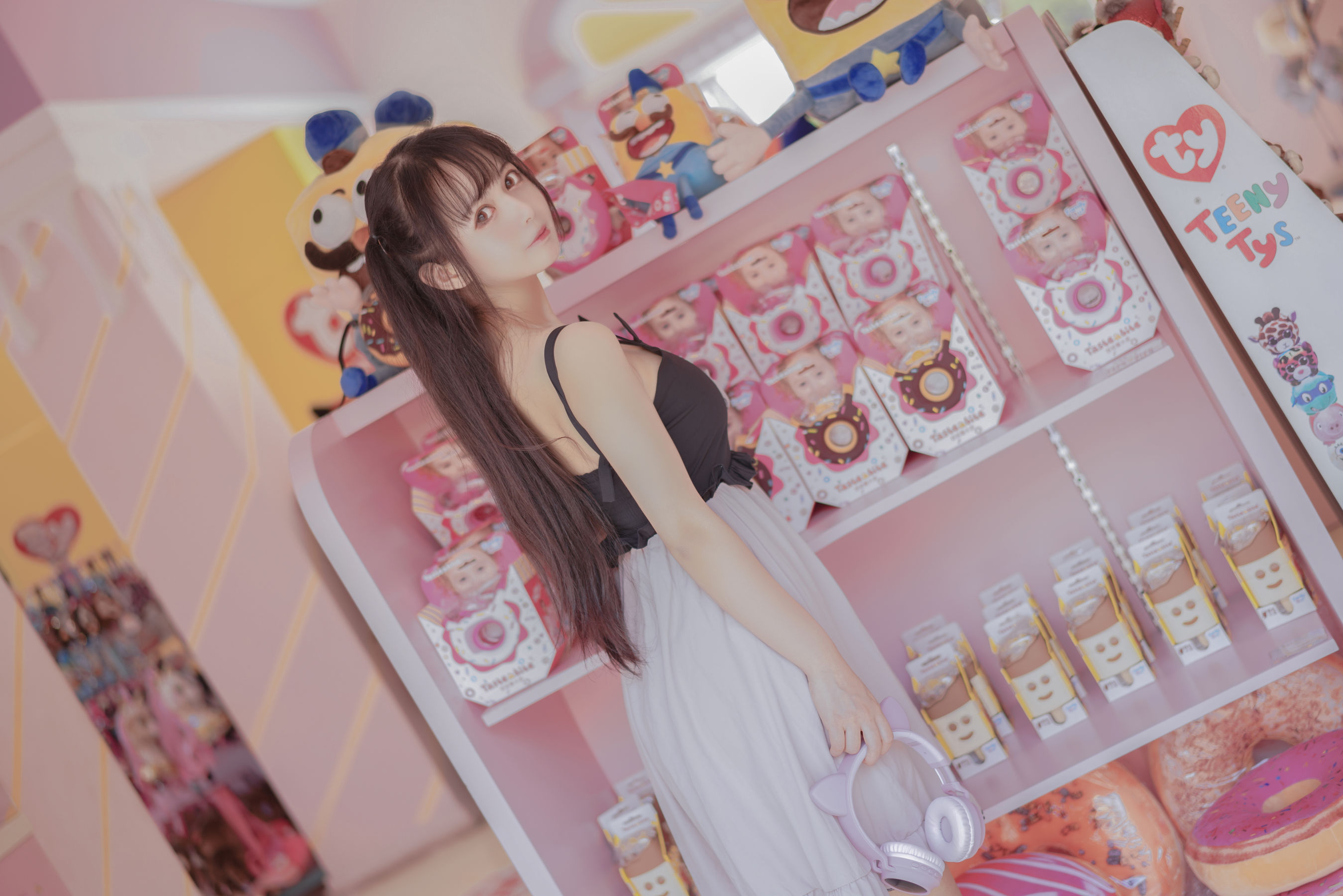 [Cosplay写真] 大眼萌妹黑猫猫OvO - pink