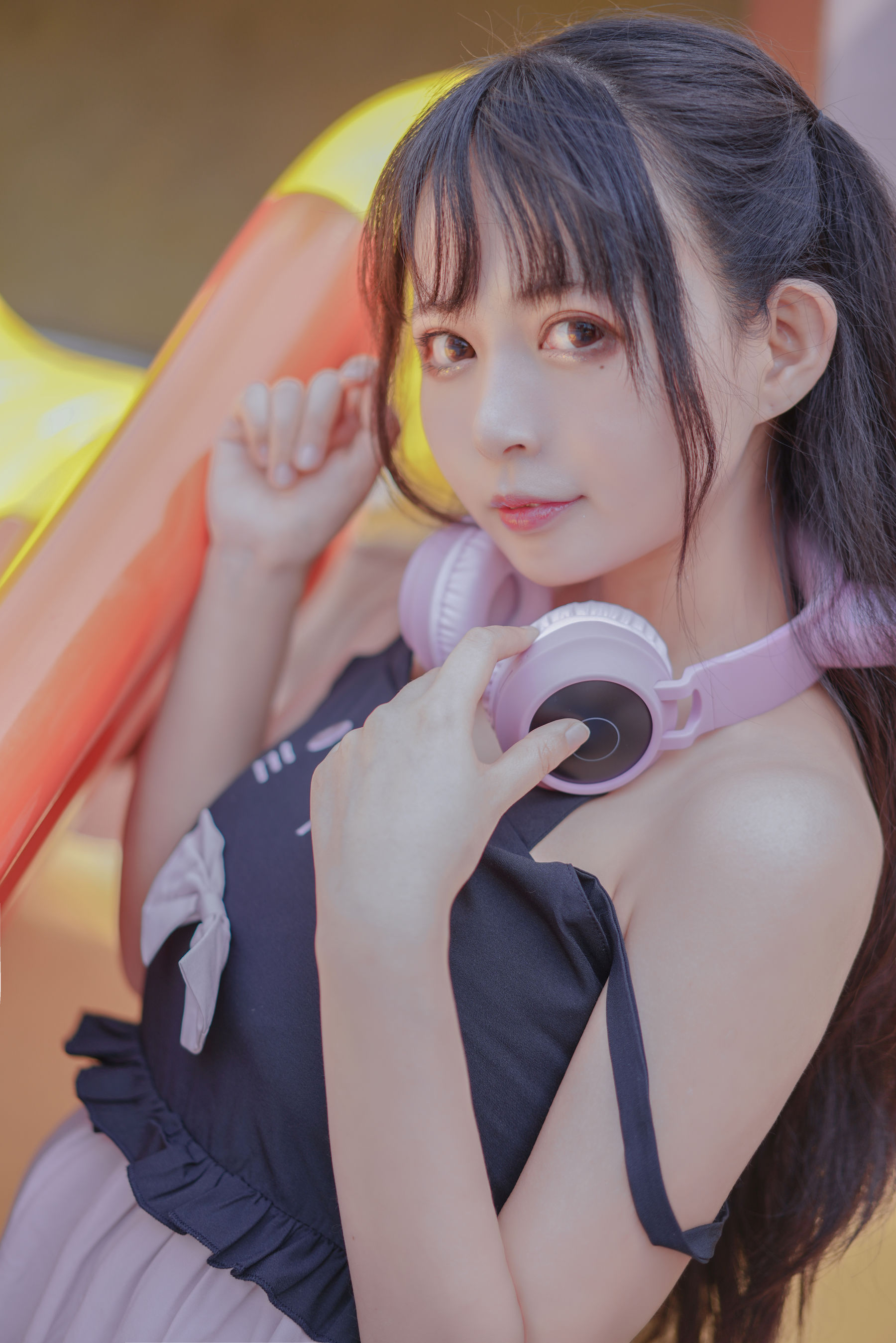[Cosplay写真] 大眼萌妹黑猫猫OvO - pink