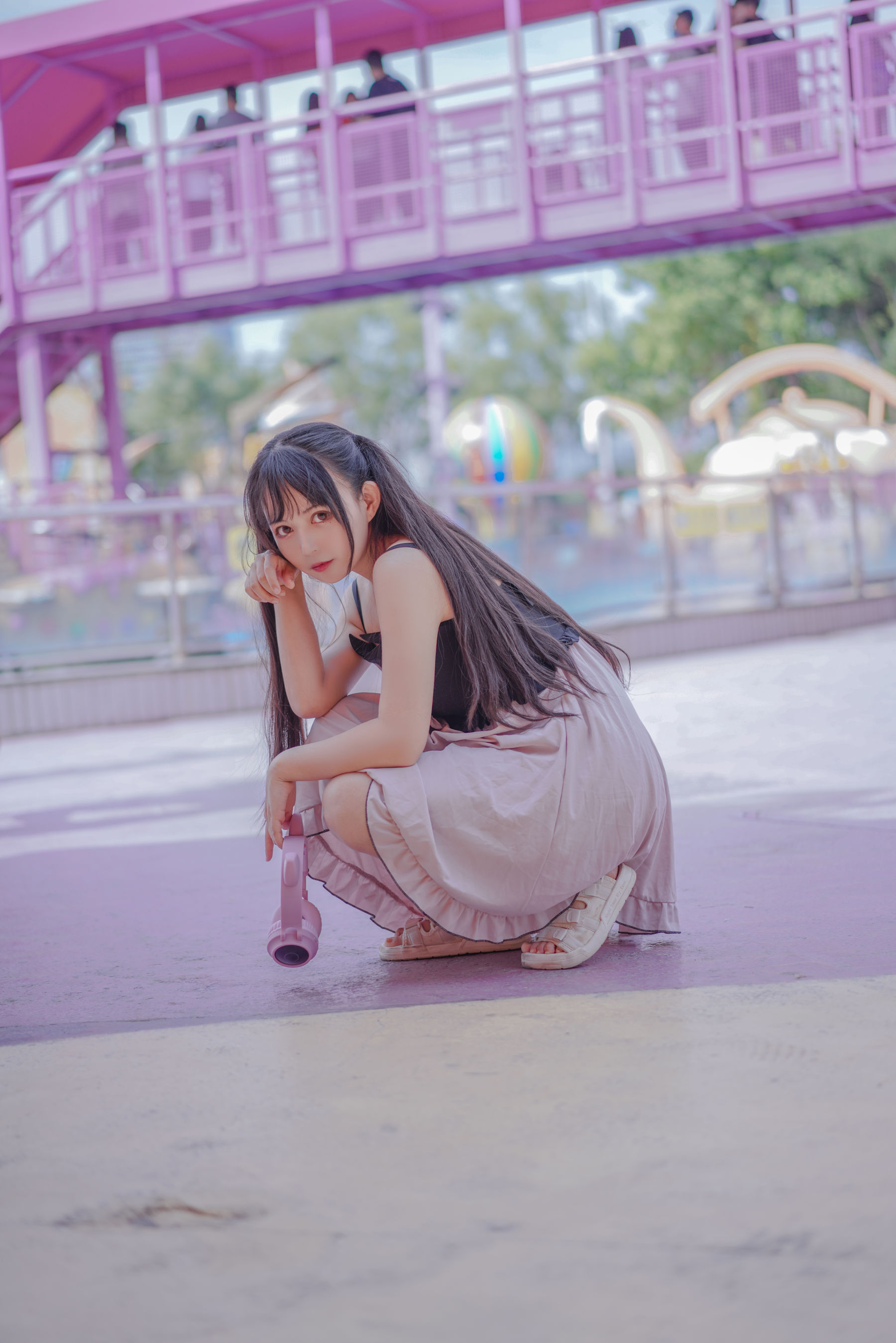 [Cosplay写真] 大眼萌妹黑猫猫OvO - pink