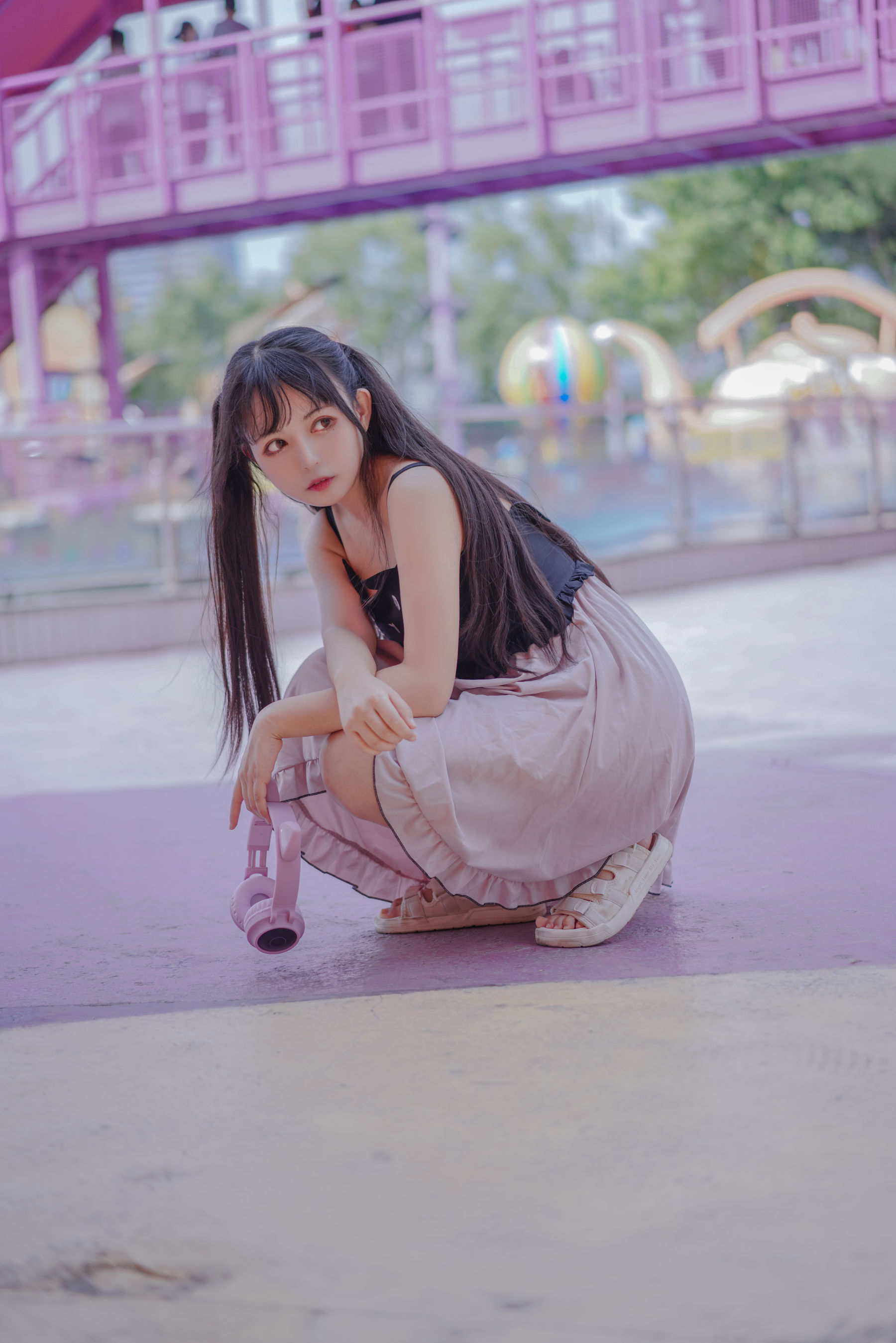 [Cosplay写真] 大眼萌妹黑猫猫OvO - pink