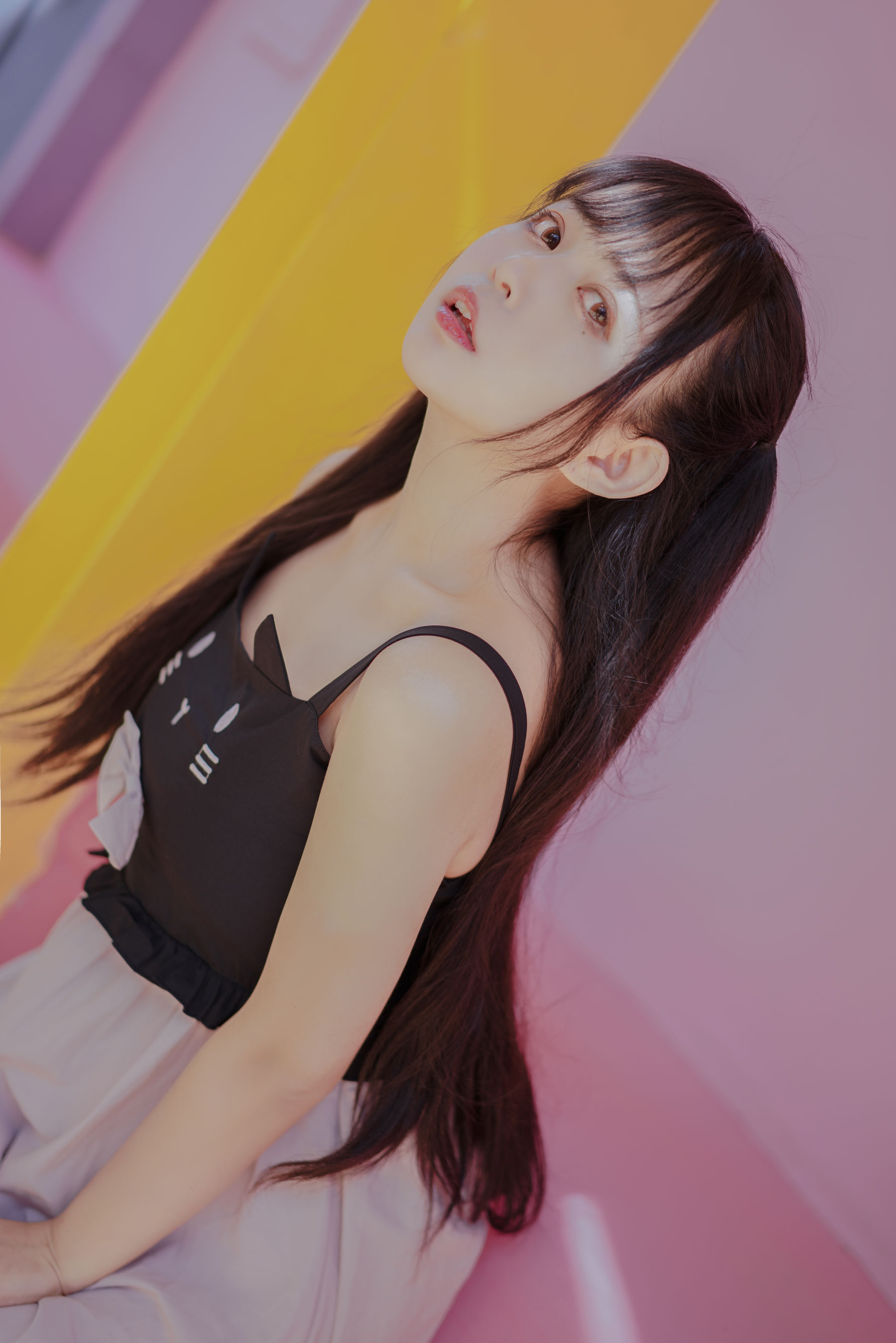 [Cosplay写真] 大眼萌妹黑猫猫OvO - pink