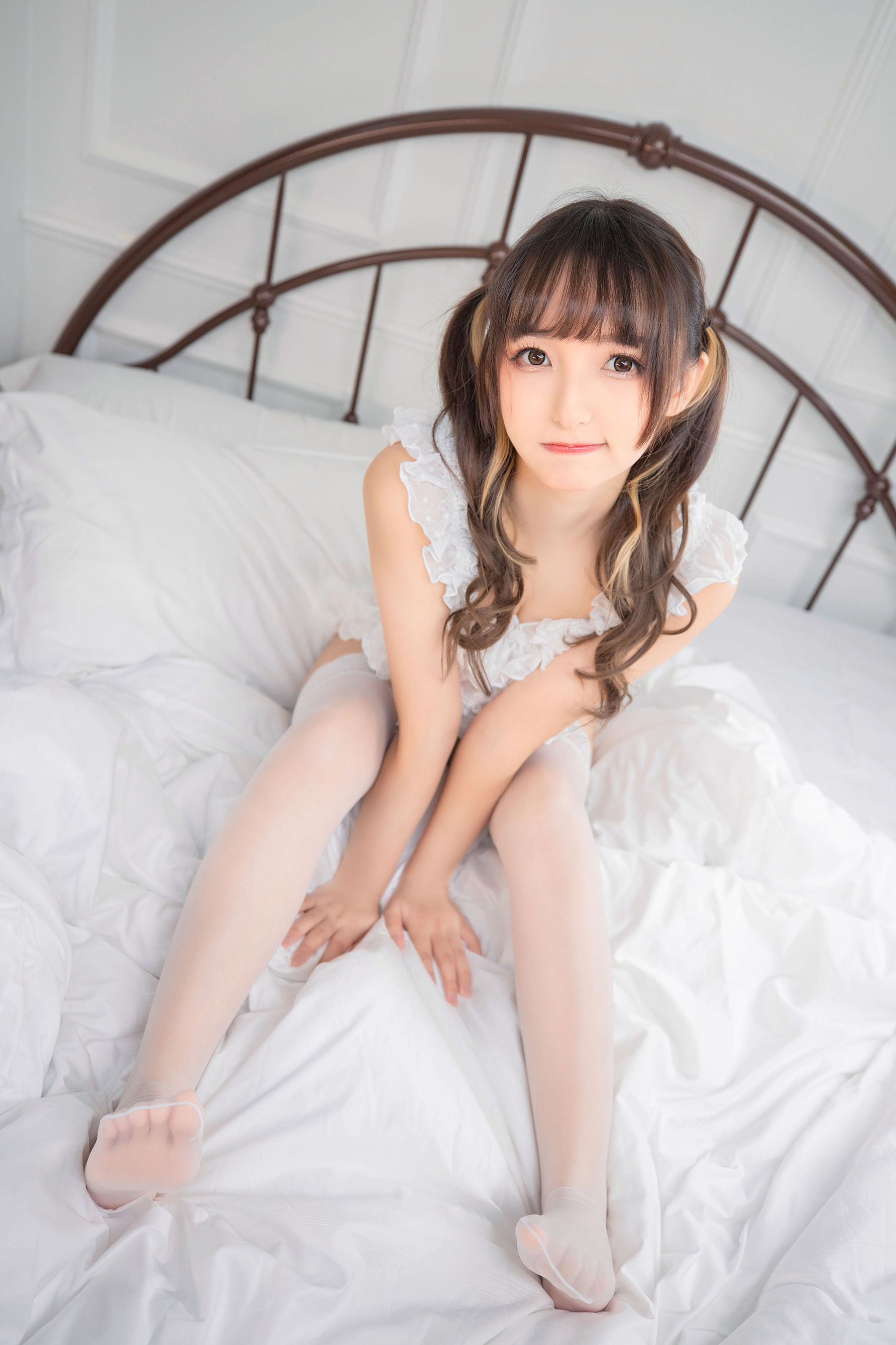 [Cosplay写真] 萝莉神楽坂真冬之トリック放題 - 白丝少女