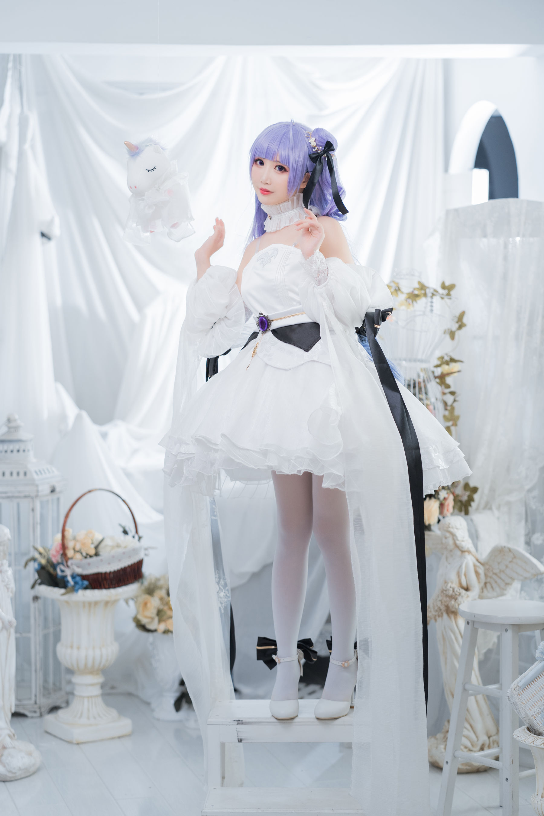 [Cosplay写真] 可爱人气Coser面饼仙儿 - 独角兽婚纱