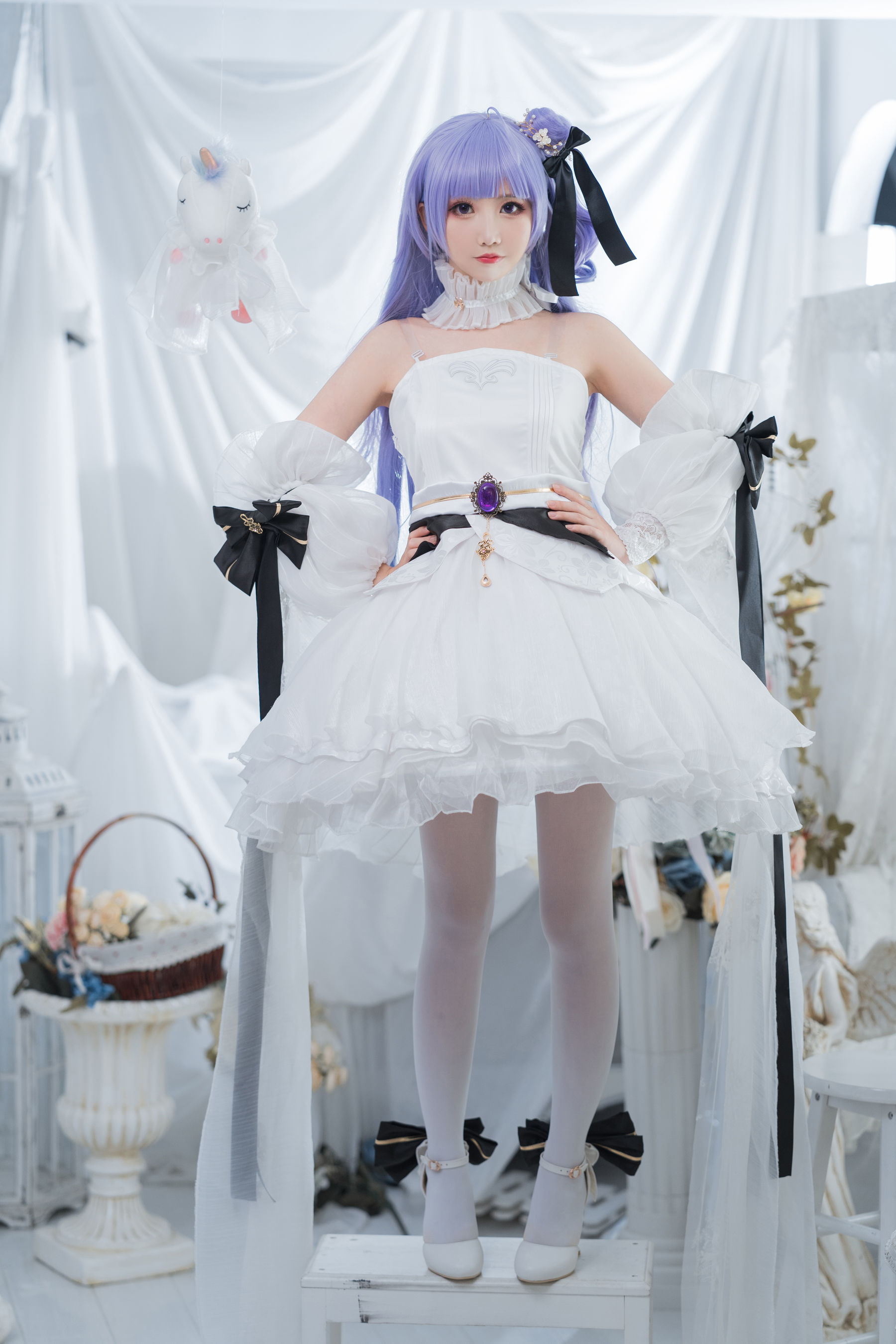 [Cosplay写真] 可爱人气Coser面饼仙儿 - 独角兽婚纱