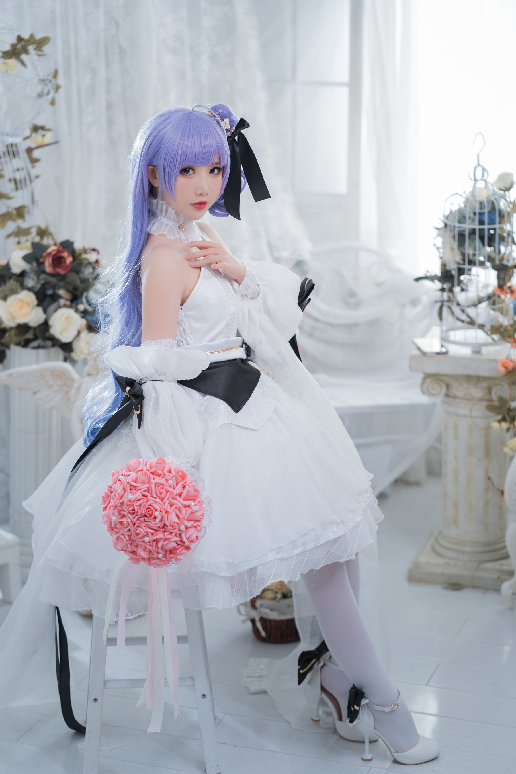 [Cosplay写真] 可爱人气Coser面饼仙儿 - 独角兽婚纱