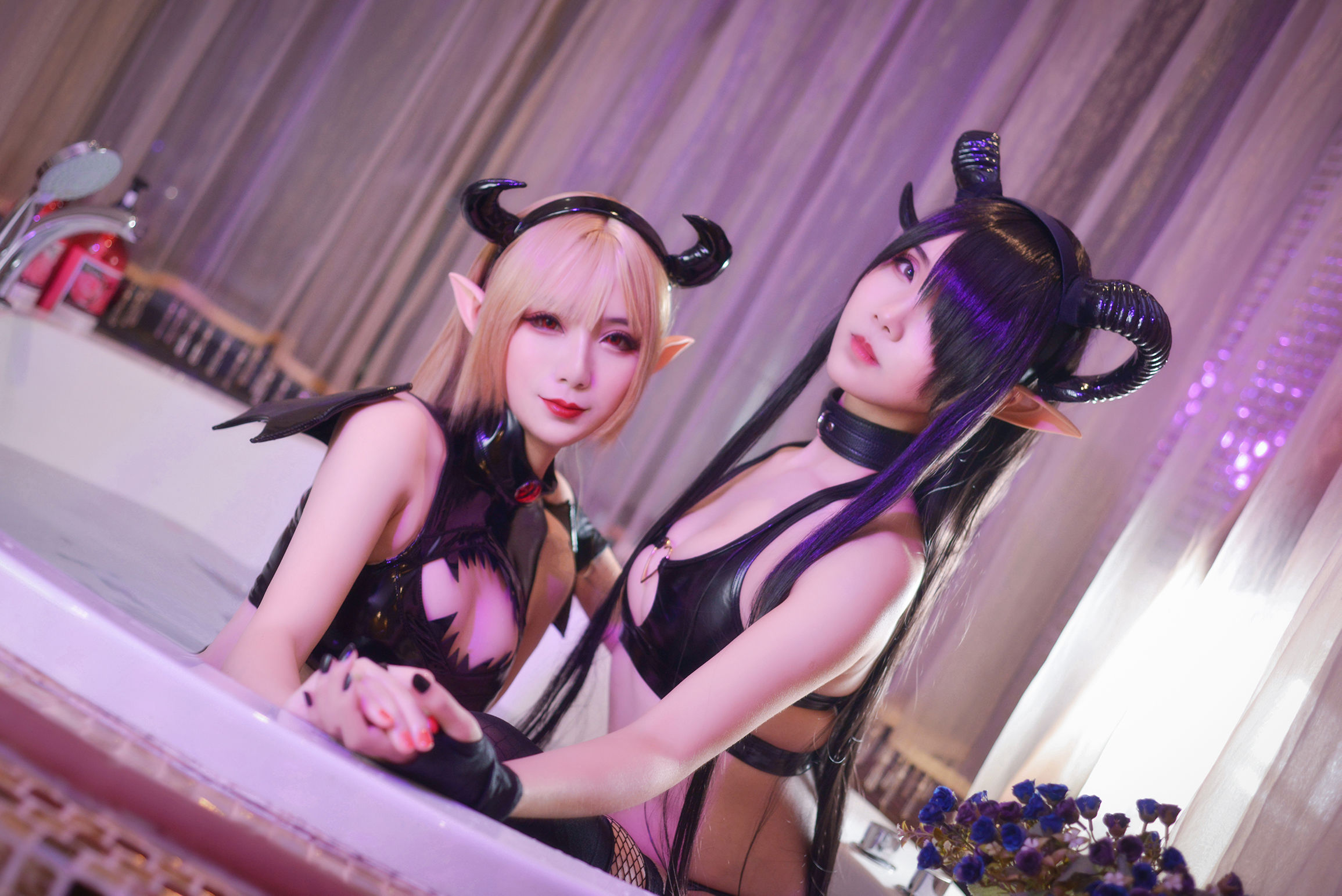 [Cosplay写真] 动漫博主曉美媽 - 魅魔双人合集