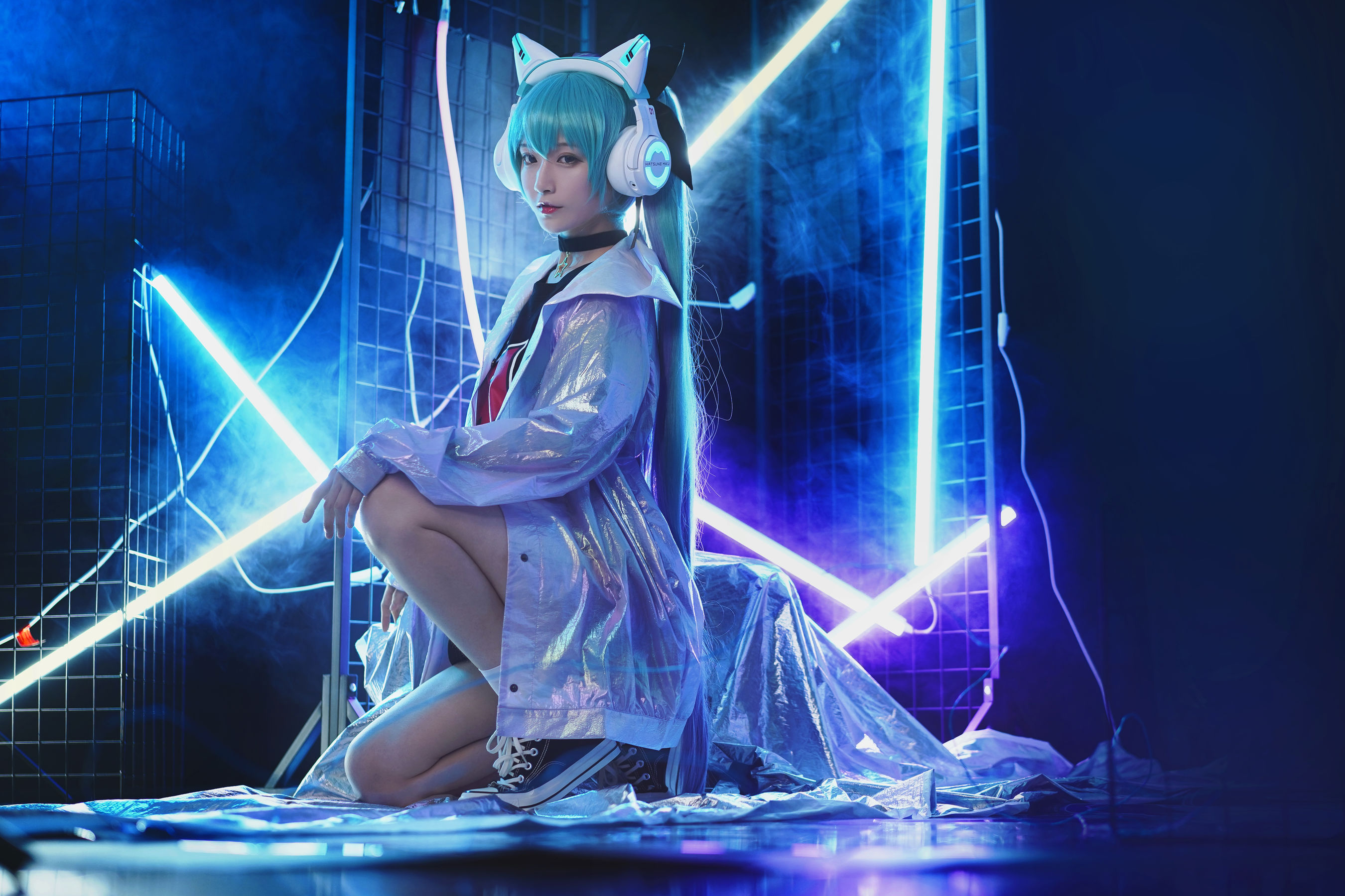 [Cosplay写真] 动漫博主铁板烧鬼舞w - 妖舞耳机miku