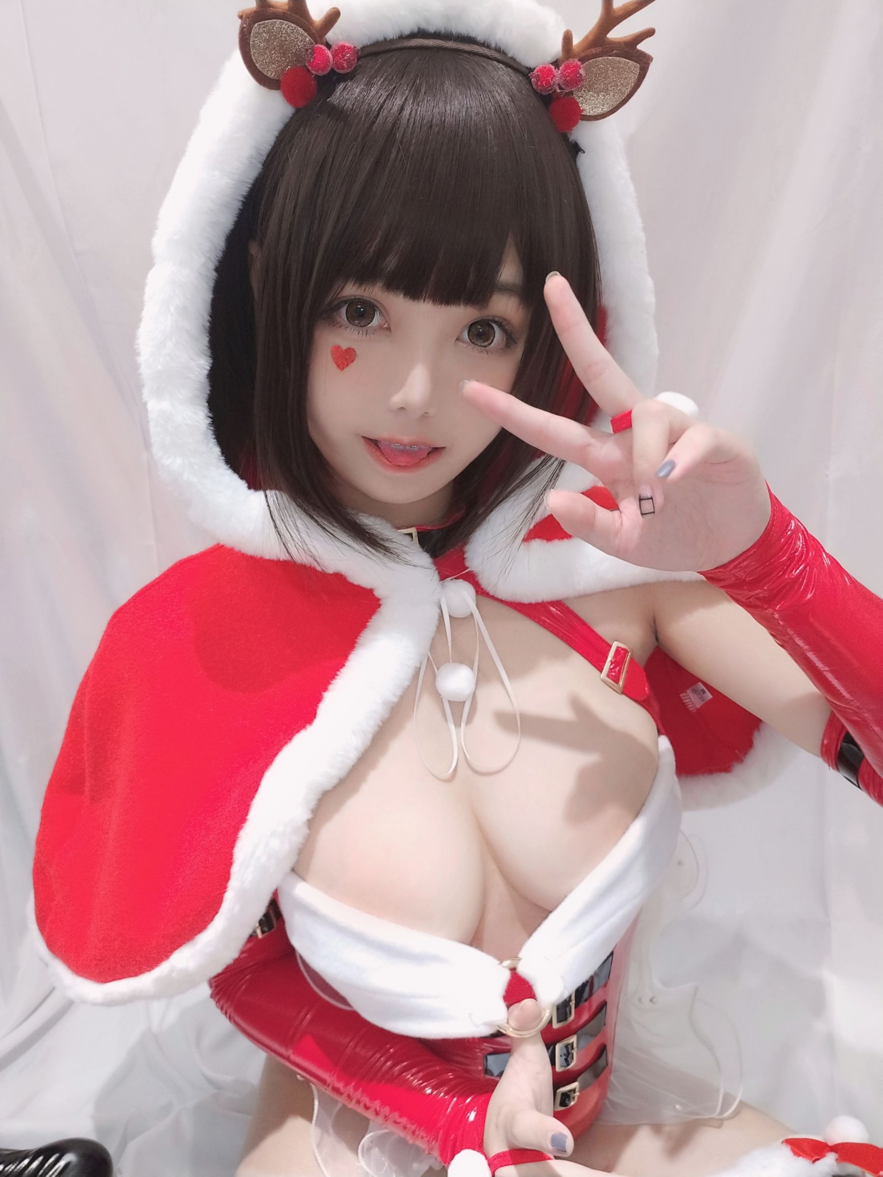 [Cosplay写真] 萌系小姐姐蜜汁猫裘 - 圣诞自拍