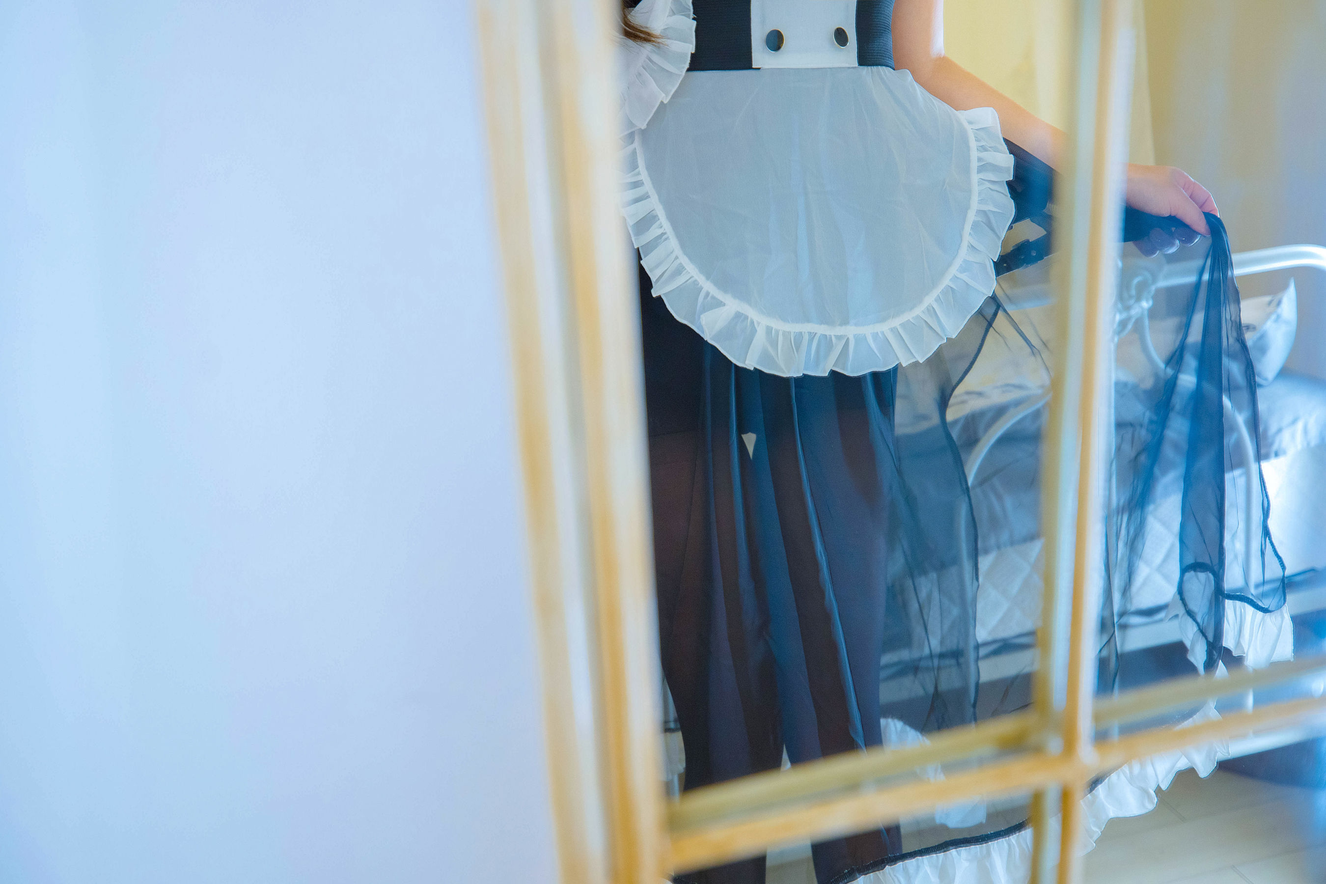 [Cosplay写真] 萝莉神楽坂真冬之おかえり - 黑丝美脚女仆