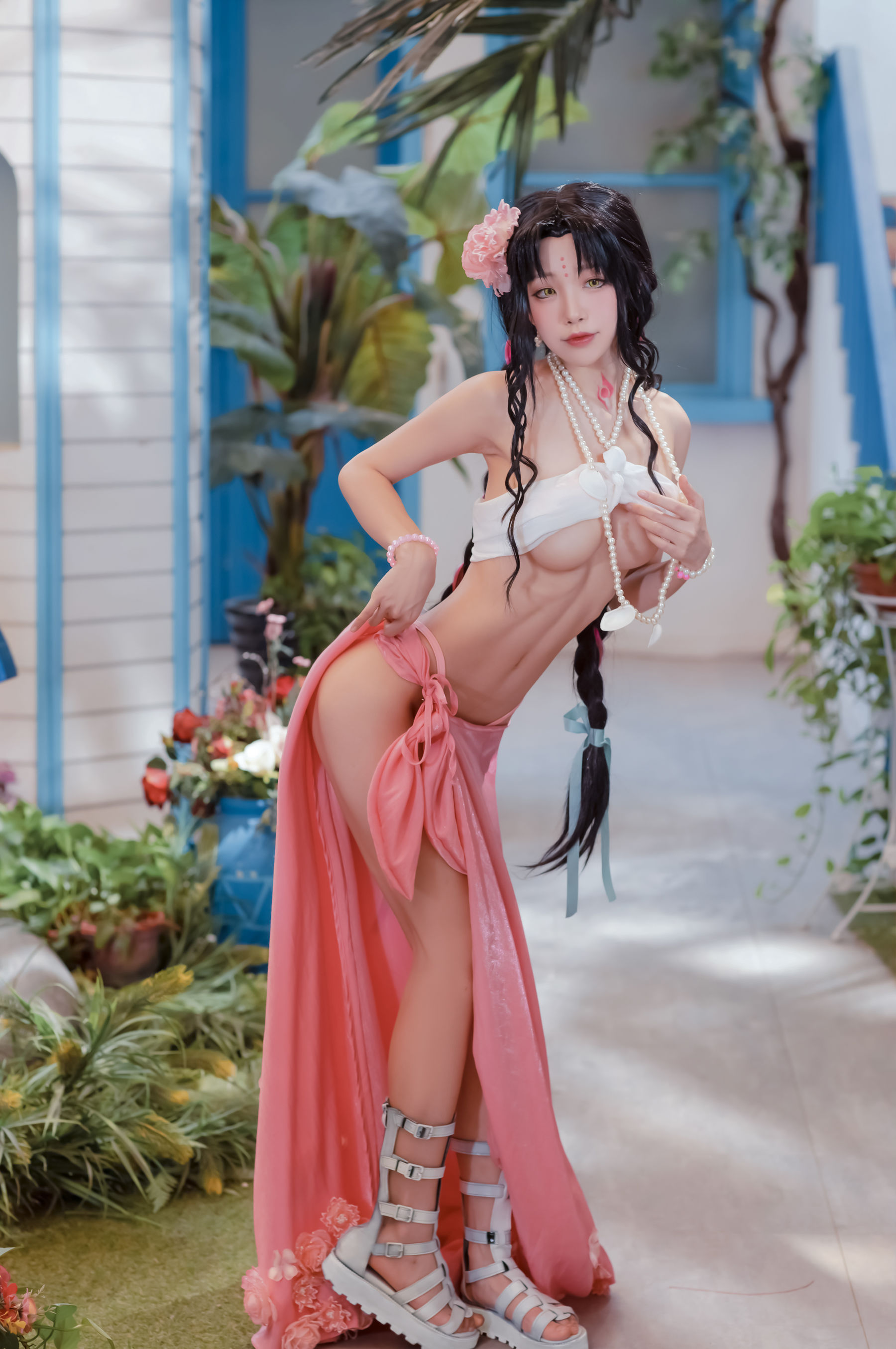 [Cosplay写真] 动漫博主水淼aqua - 杀生院泳装