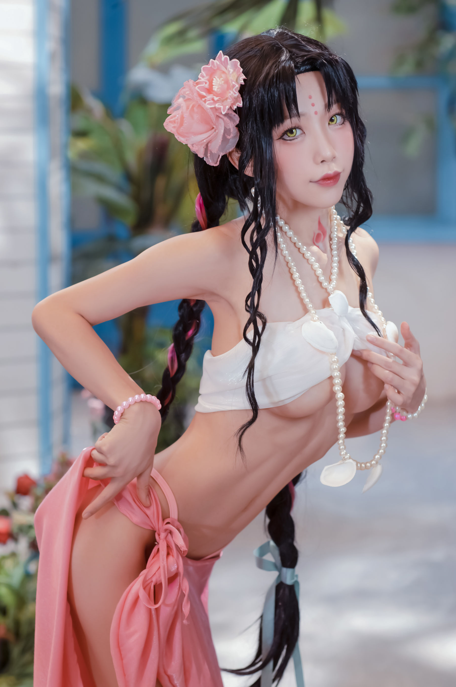 [Cosplay写真] 动漫博主水淼aqua - 杀生院泳装