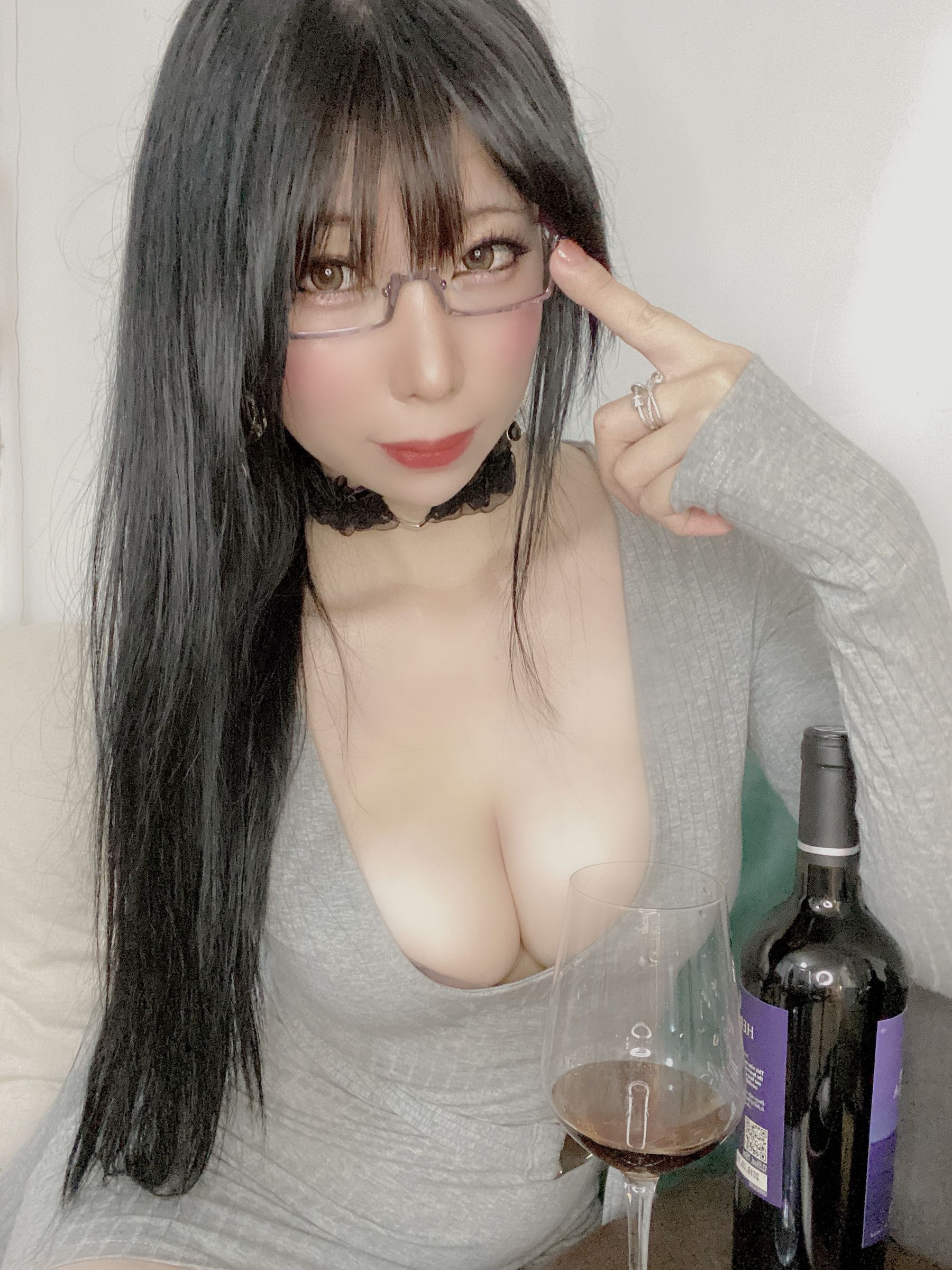 [Cosplay写真] 二次元巨乳美女鹿野希 - 酒酔い先輩