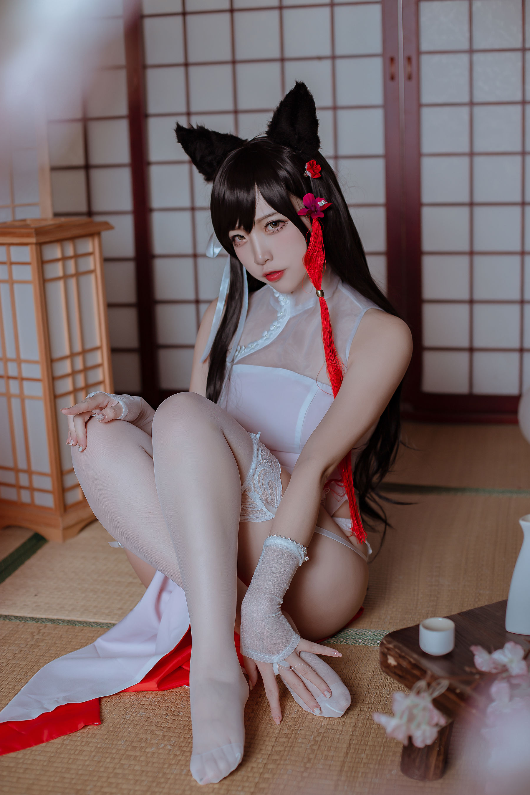 [Cosplay写真] 人气Coser二佐Nisa - 犬之眷之碧蓝爱宕 旗袍