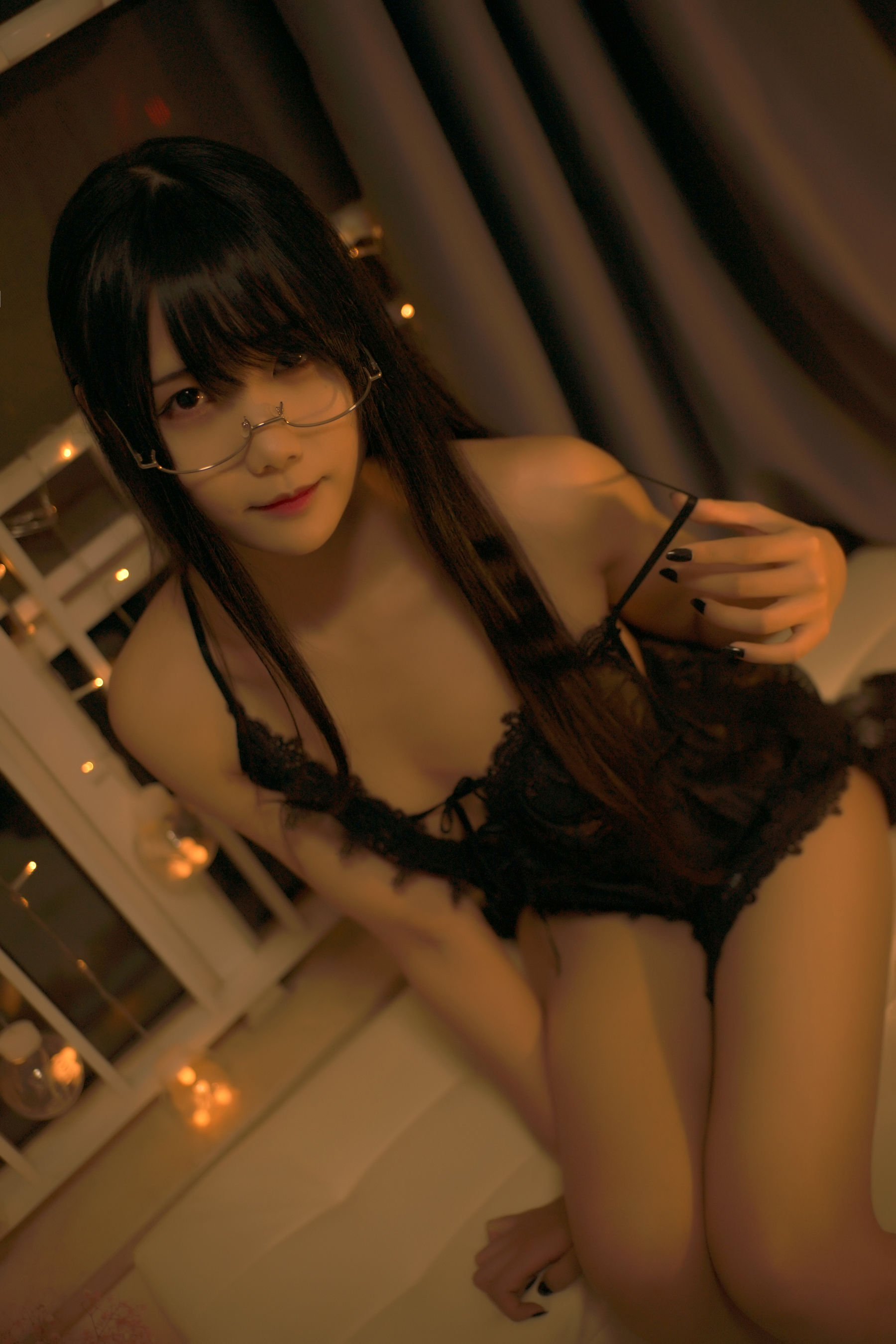 [Cosplay写真] 动漫博主曉美媽 - 夜玫瑰