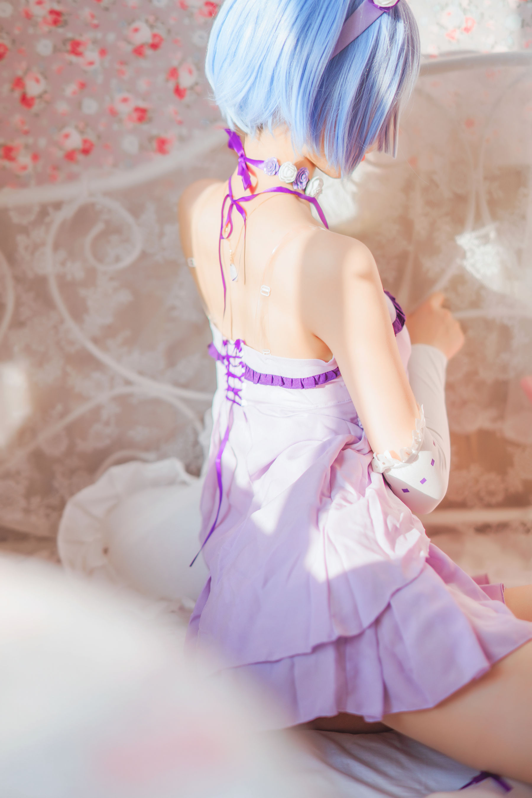 [Cosplay写真] 桜桃喵 - 蕾姆小睡裙