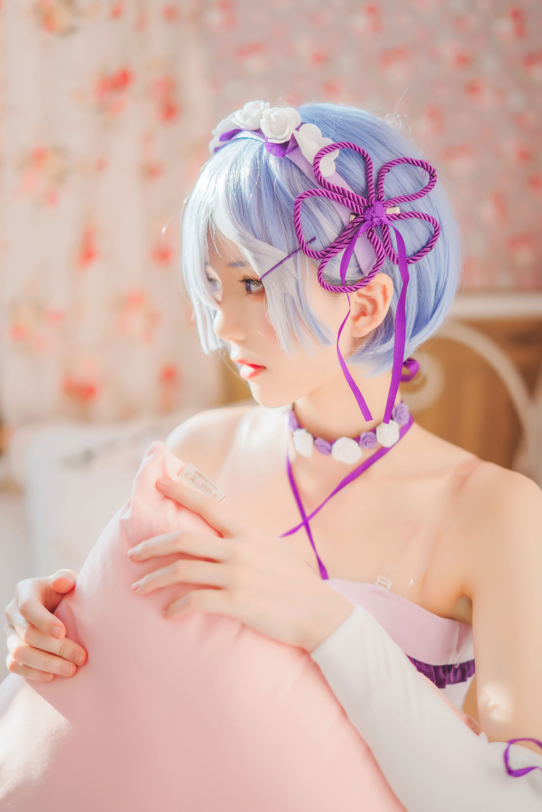 [Cosplay写真] 桜桃喵 - 蕾姆小睡裙