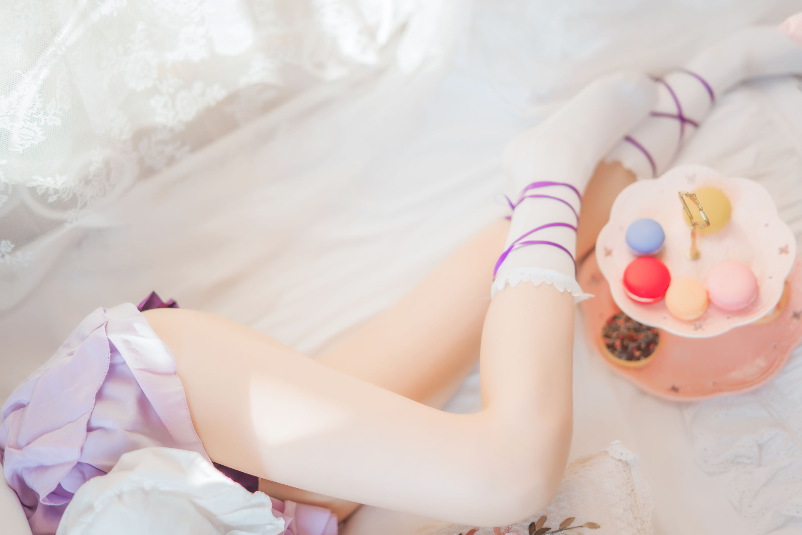 [Cosplay写真] 桜桃喵 - 蕾姆小睡裙