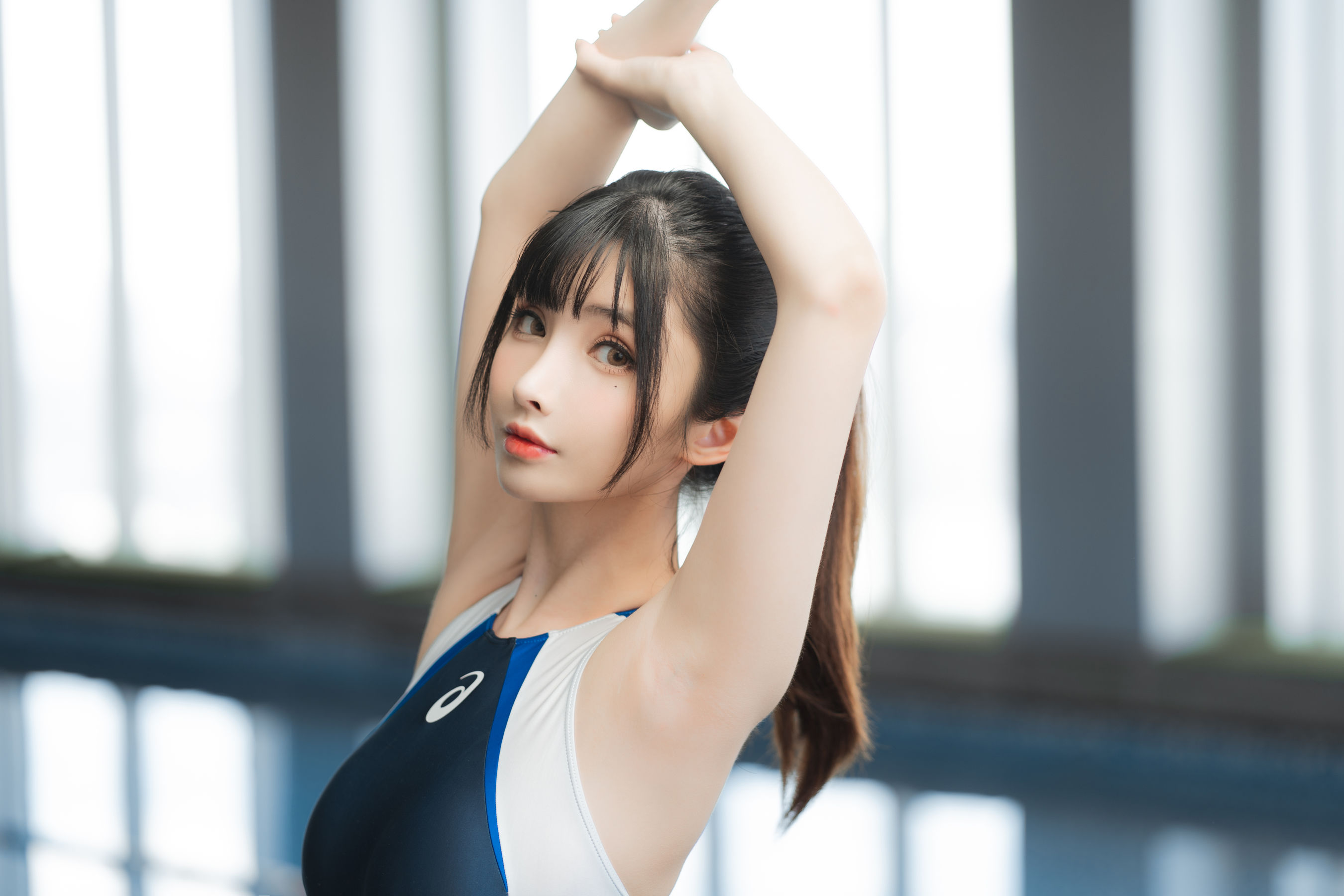 [Cosplay写真] COS福利rioko凉凉子 - 游泳部学姐的特训时间