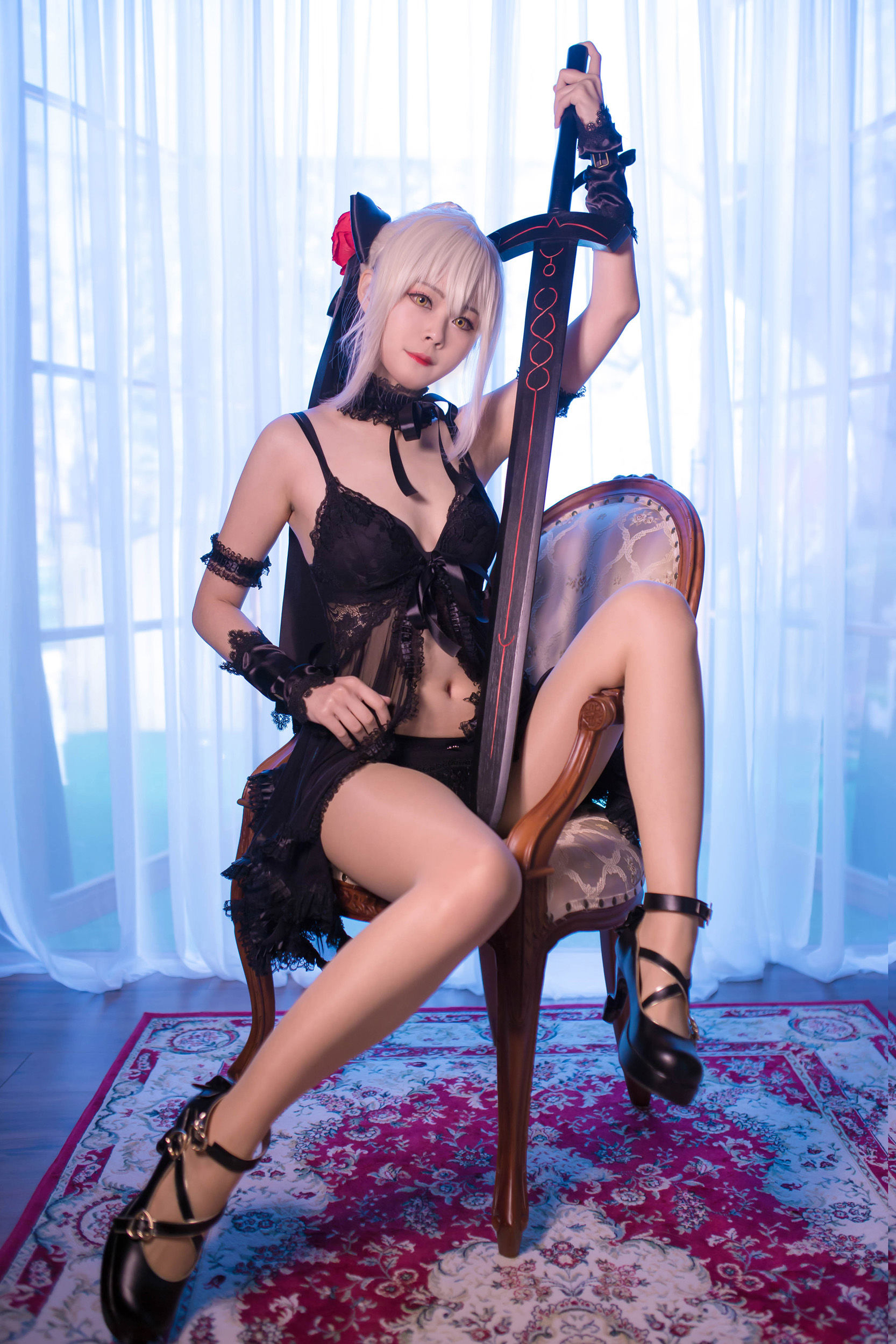[Cosplay写真] Coser萱-KaYa - 亚缇 黑呆睡衣