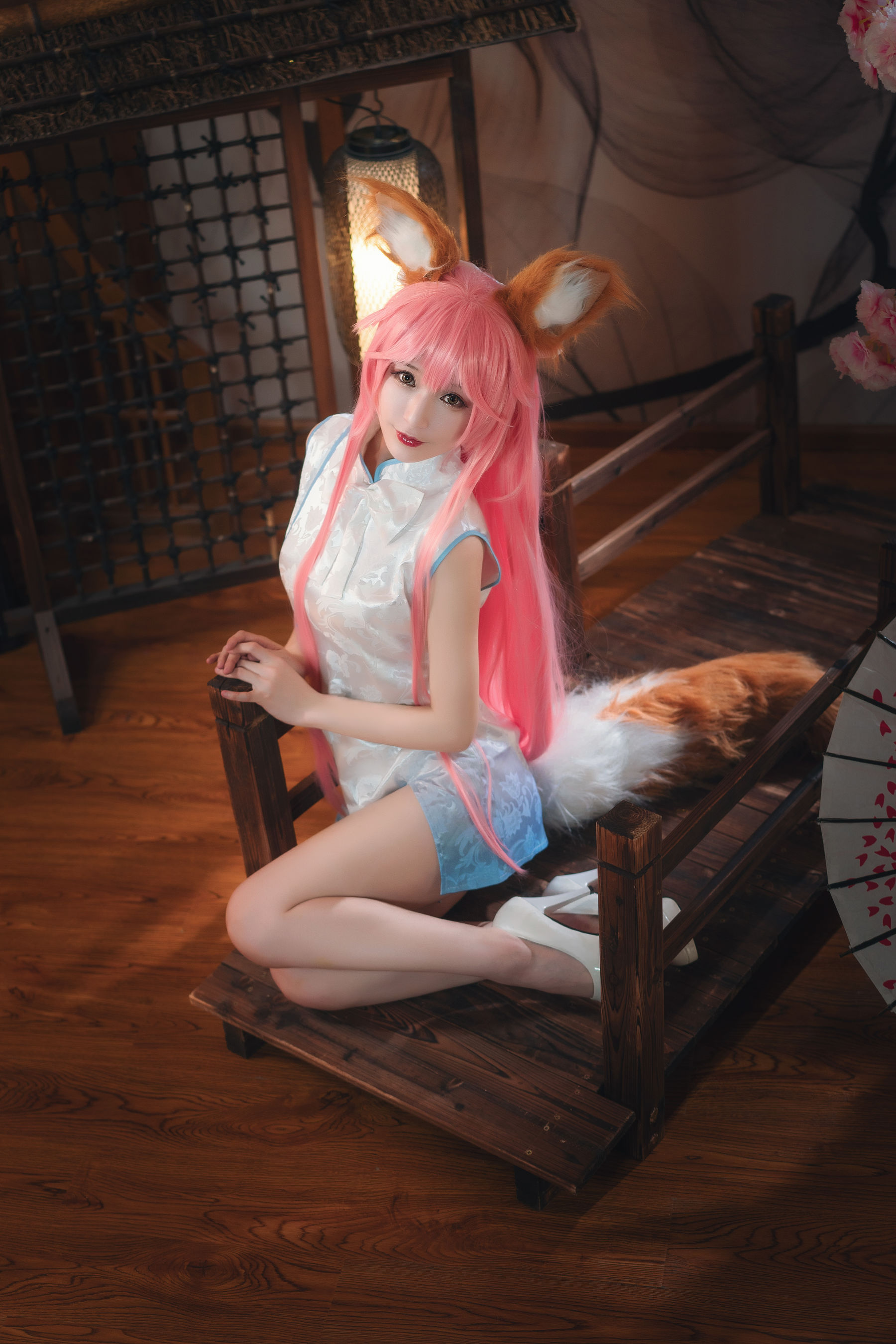 [Cosplay写真] 动漫博主铁板烧鬼舞w - 玉藻前 旗袍