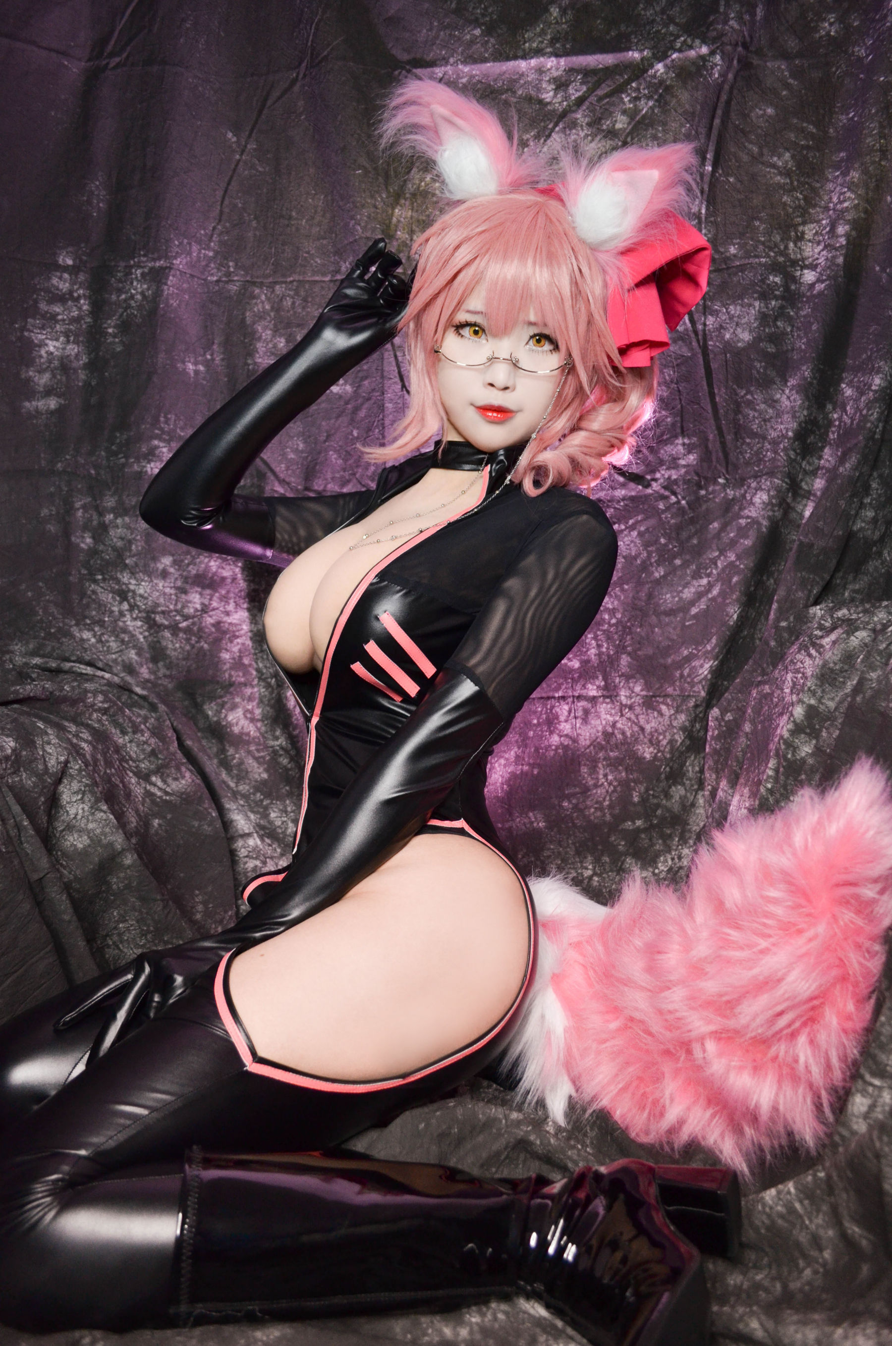 [Cosplay写真] Coser萱-KaYa - 玉藻前 皮衣Ver