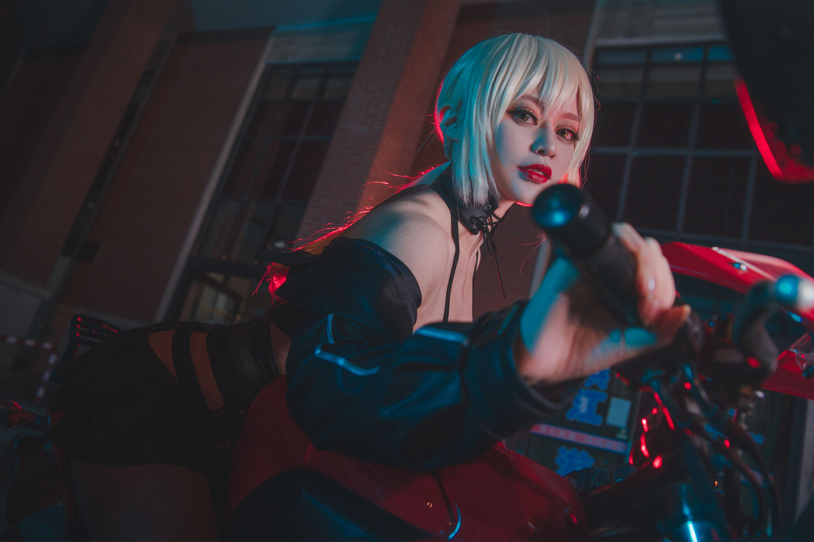 [Cosplay写真] 动漫博主铁板烧鬼舞w - 中山码头黑贞黑呆双人