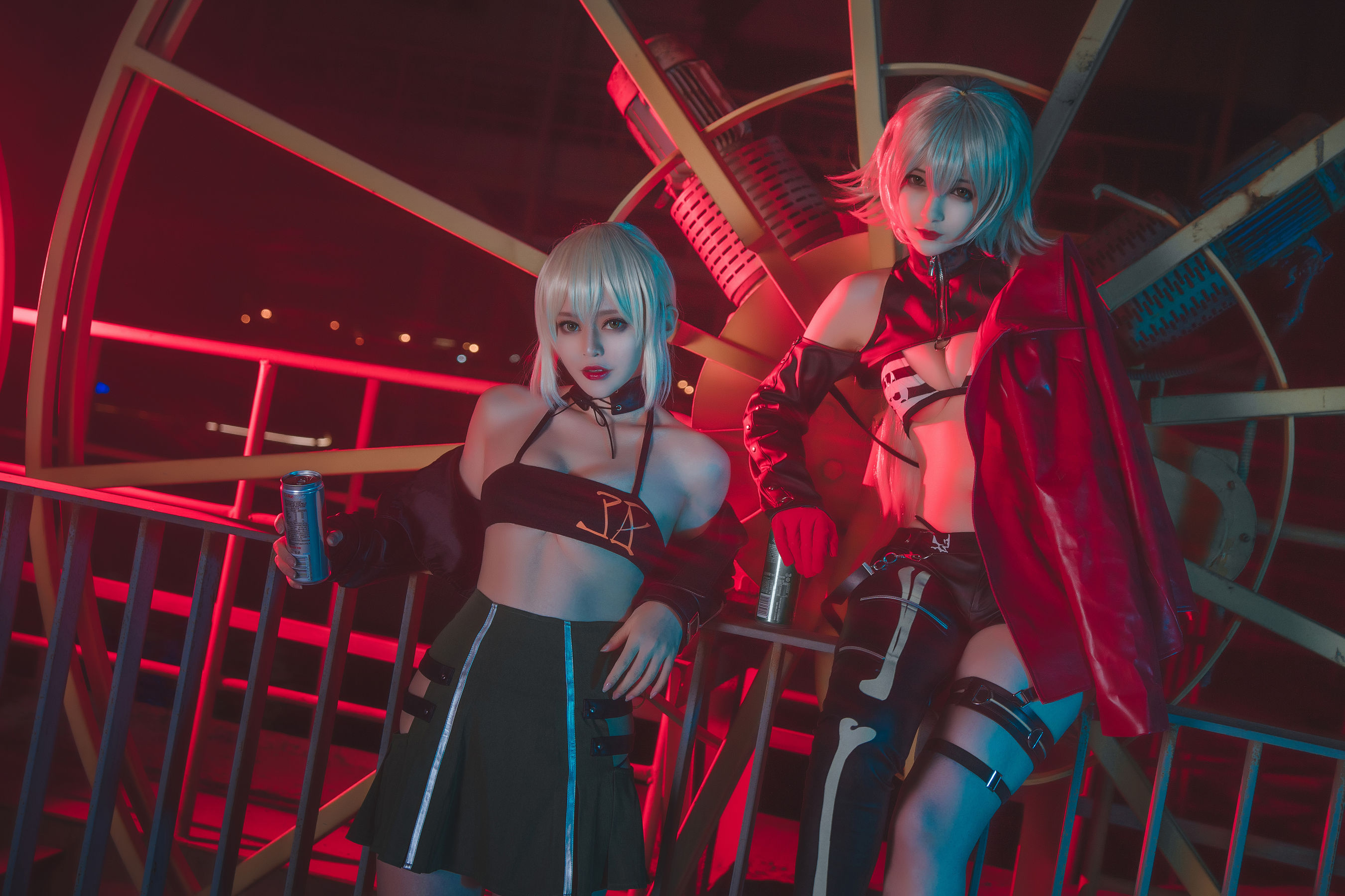 [Cosplay写真] 动漫博主铁板烧鬼舞w - 中山码头黑贞黑呆双人