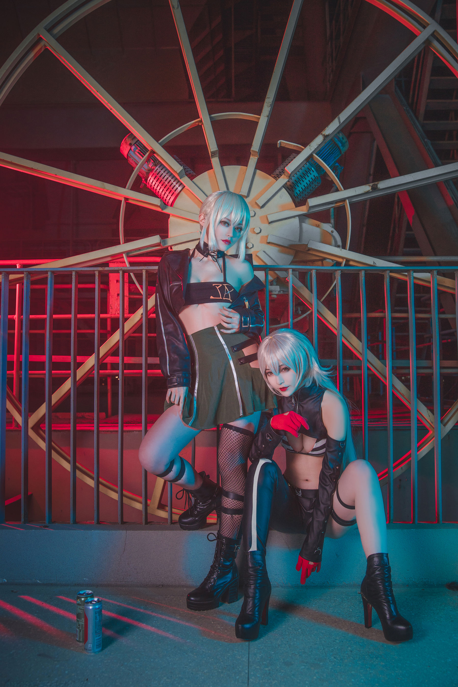 [Cosplay写真] 动漫博主铁板烧鬼舞w - 中山码头黑贞黑呆双人