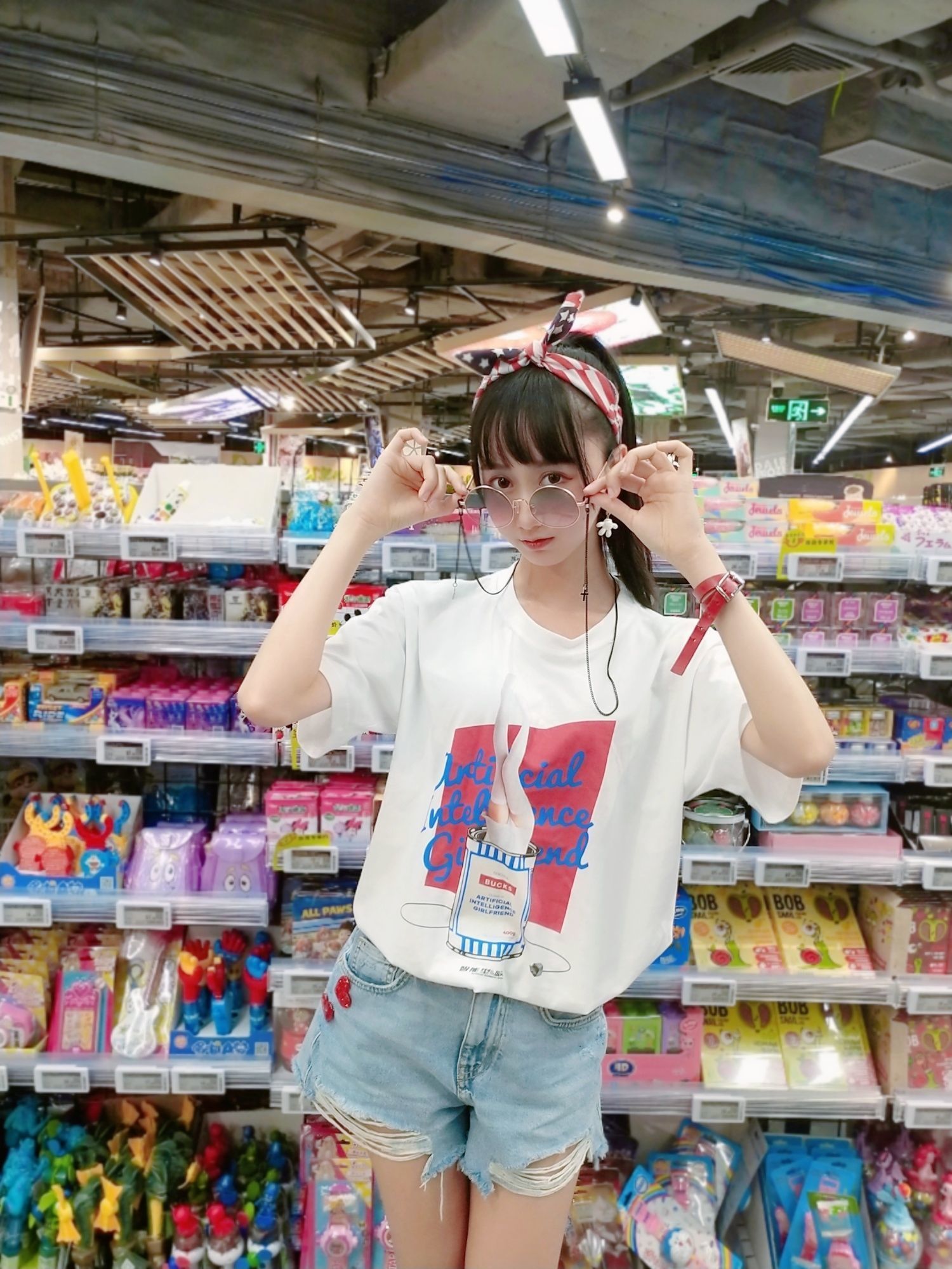 [Cosplay写真] 萌系小姐姐木绵绵OwO - 智能型彼女 T恤