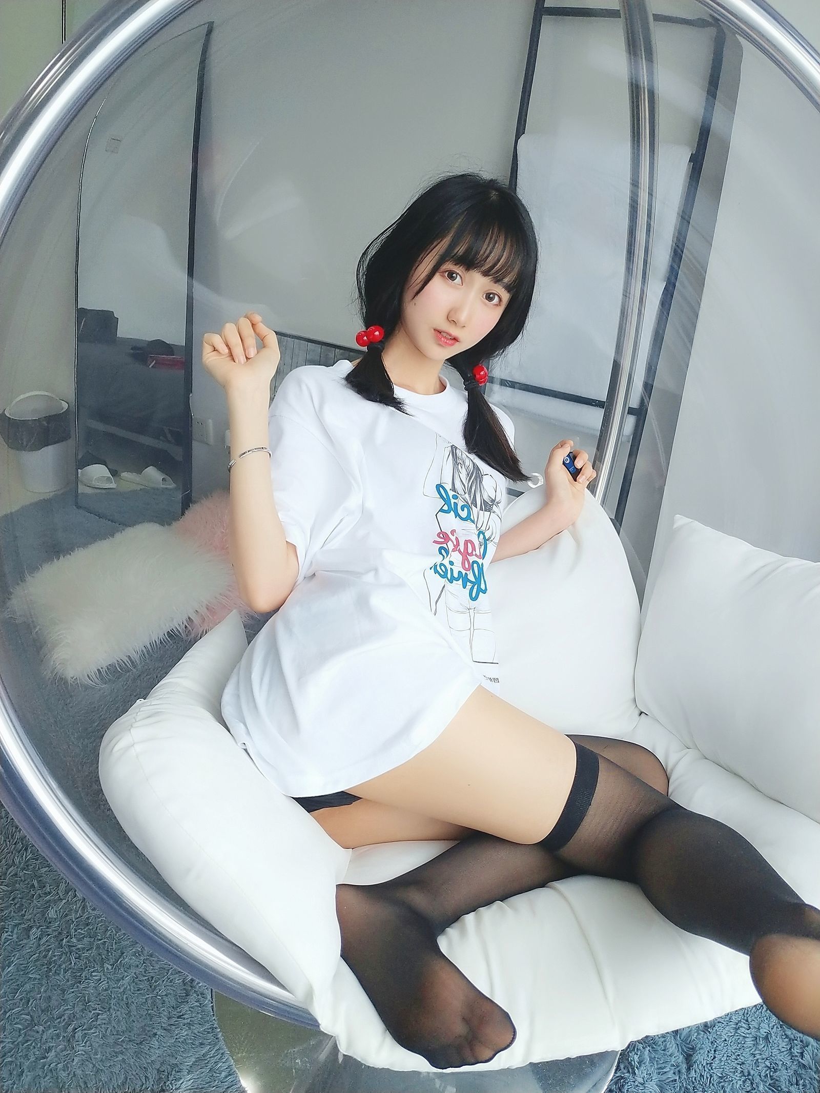 [Cosplay写真] 萌系小姐姐木绵绵OwO - 智能型彼女 T恤