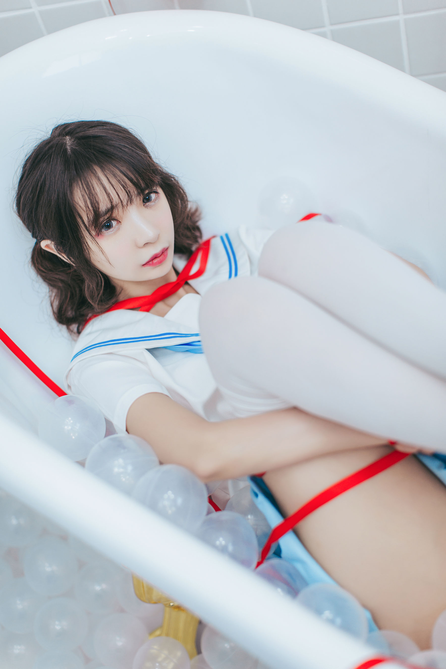 [Cosplay写真] 疯猫ss - 浴室JK