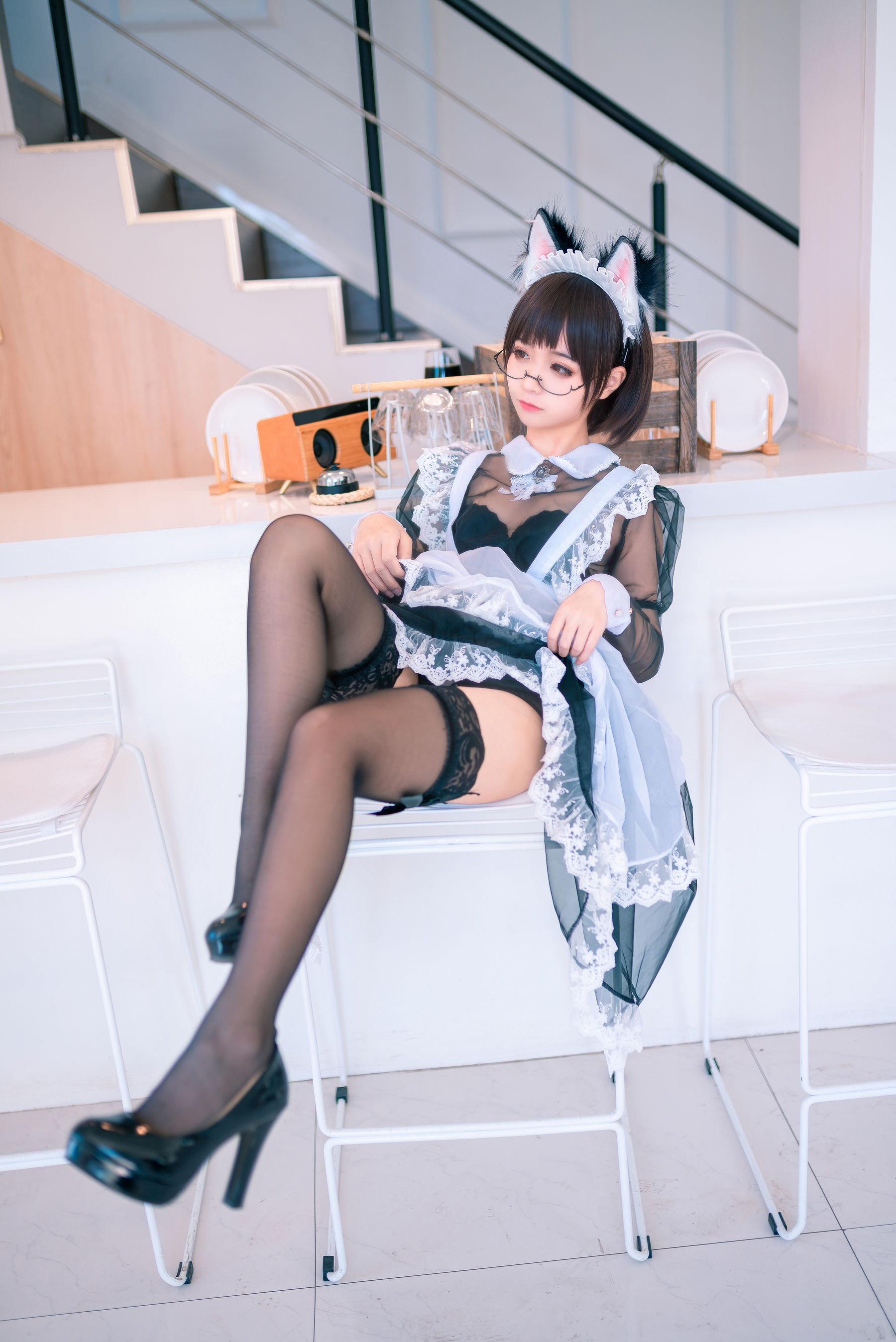[Cosplay写真] 动漫博主蠢沫沫 - 透明女仆