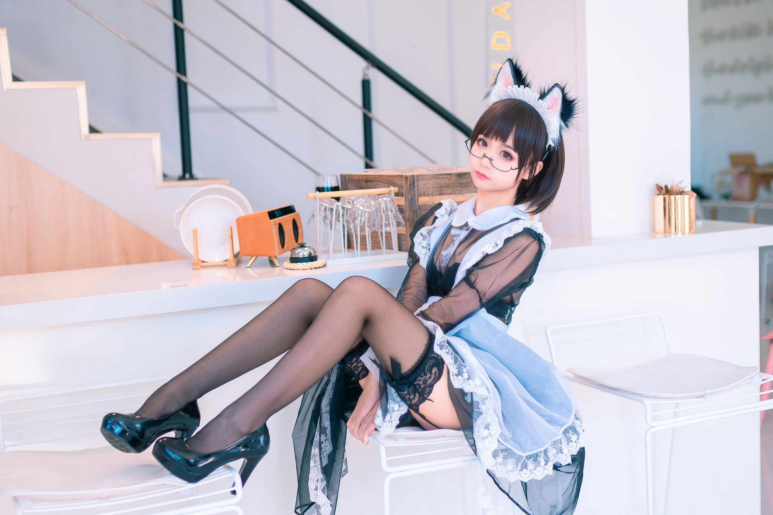 [Cosplay写真] 动漫博主蠢沫沫 - 透明女仆