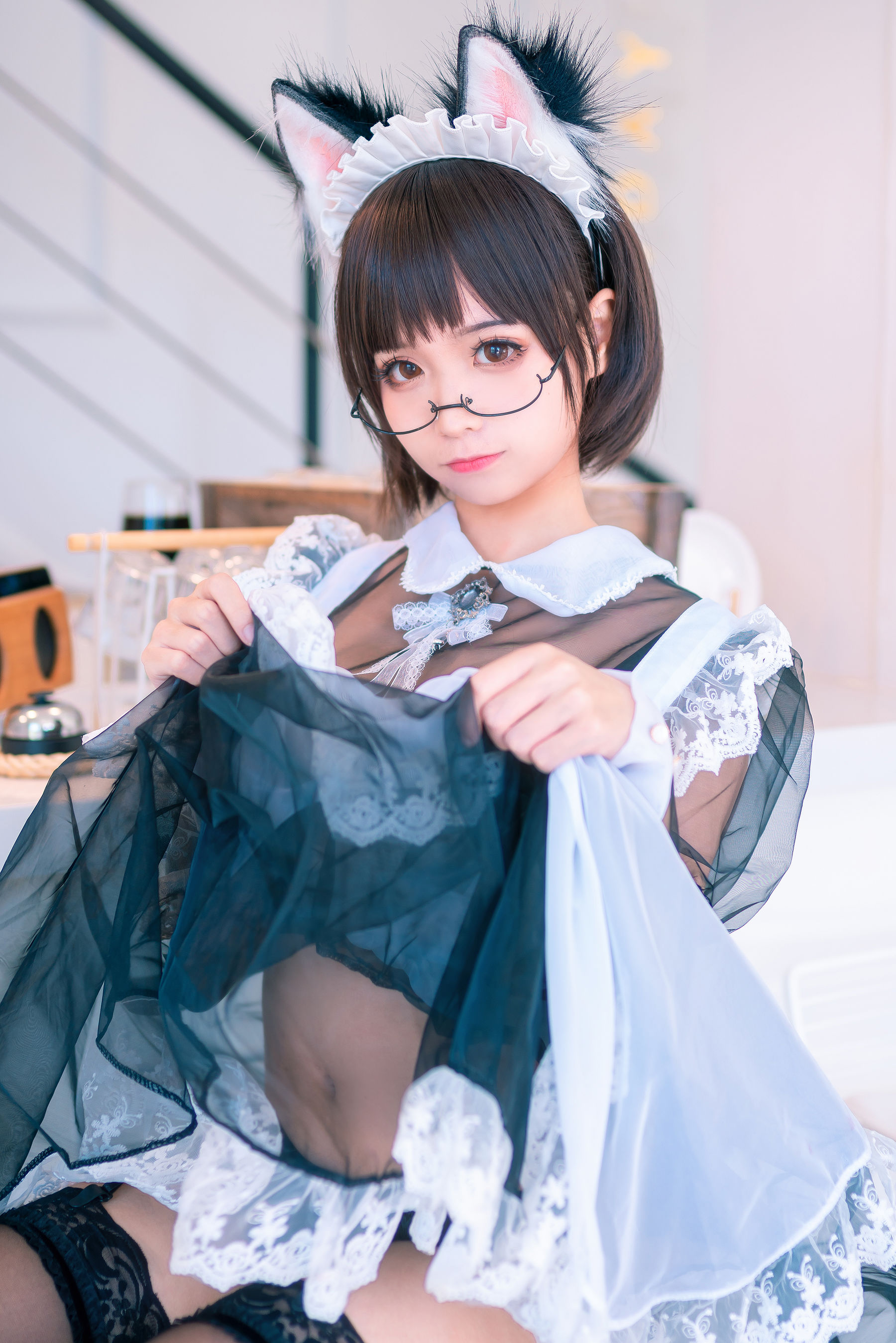 [Cosplay写真] 动漫博主蠢沫沫 - 透明女仆